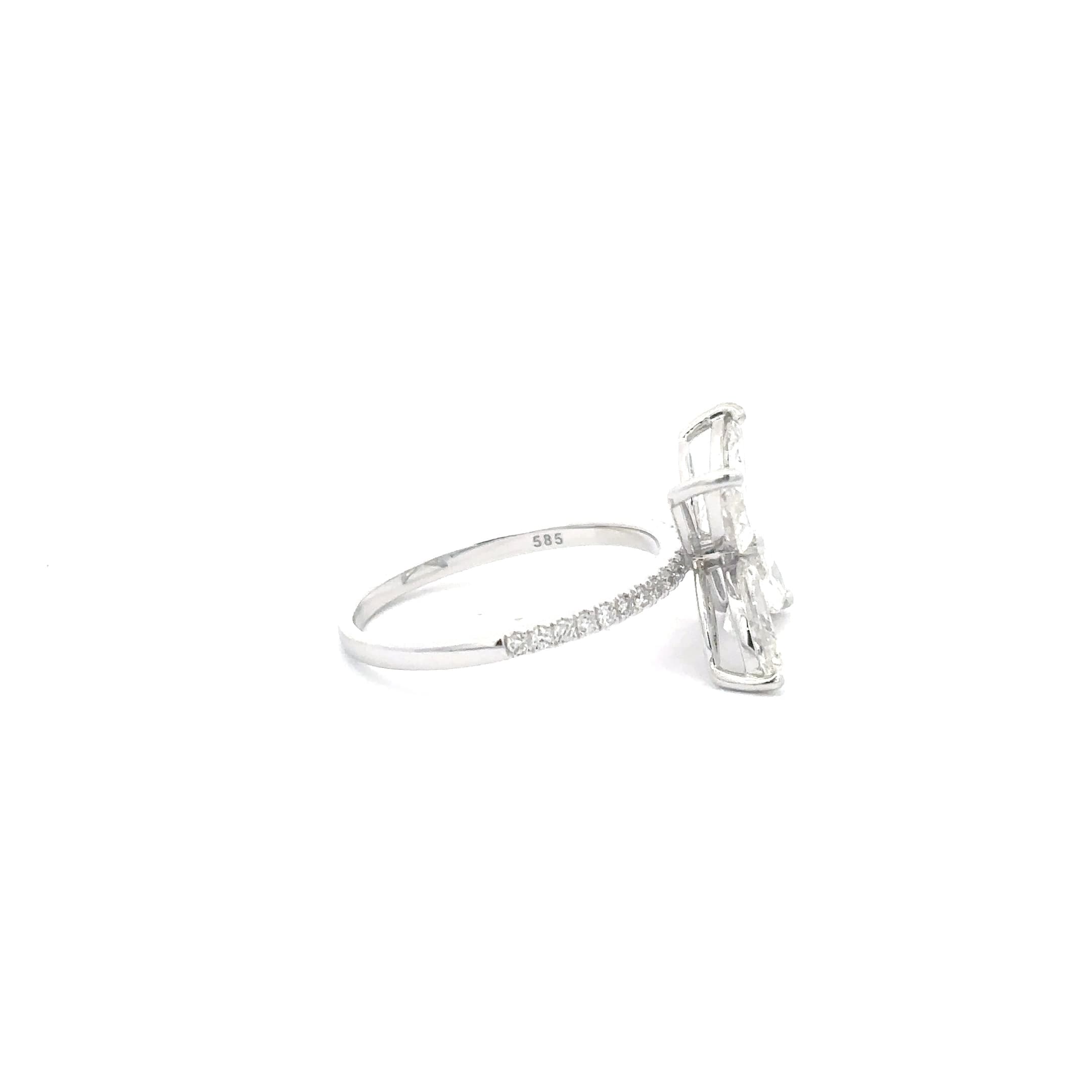 Multi-Stone Ring with Marquise Cut Diamonds 5