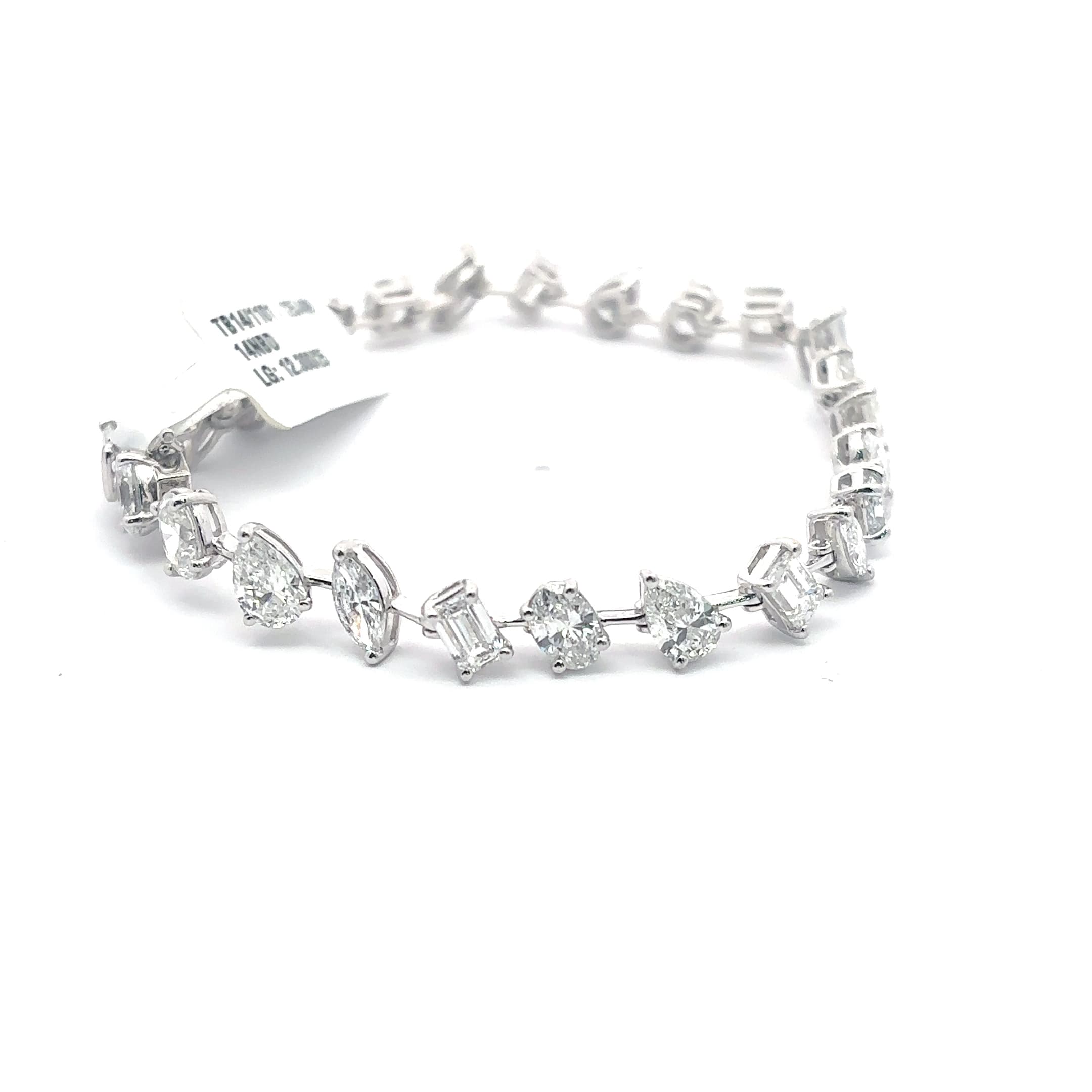 Diamond Tennis Bracelet in White Gold with Mixed Cut Diamonds 5