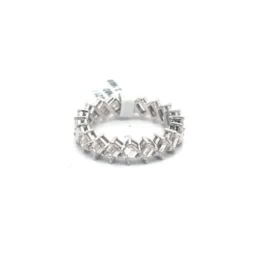 White Gold Eternity Ring with Baguette Cut Diamonds