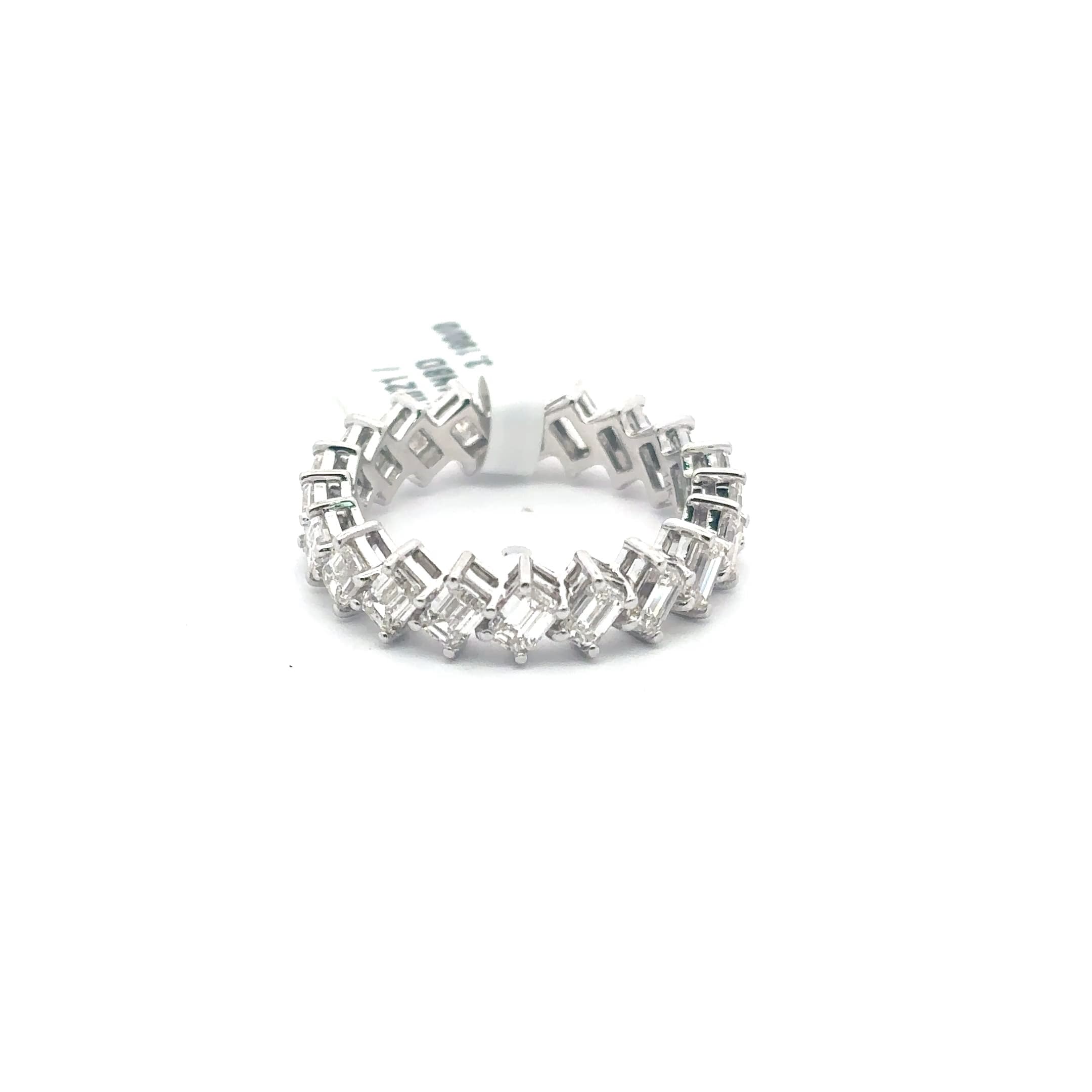 White Gold Eternity Ring with Baguette Cut Diamonds 2