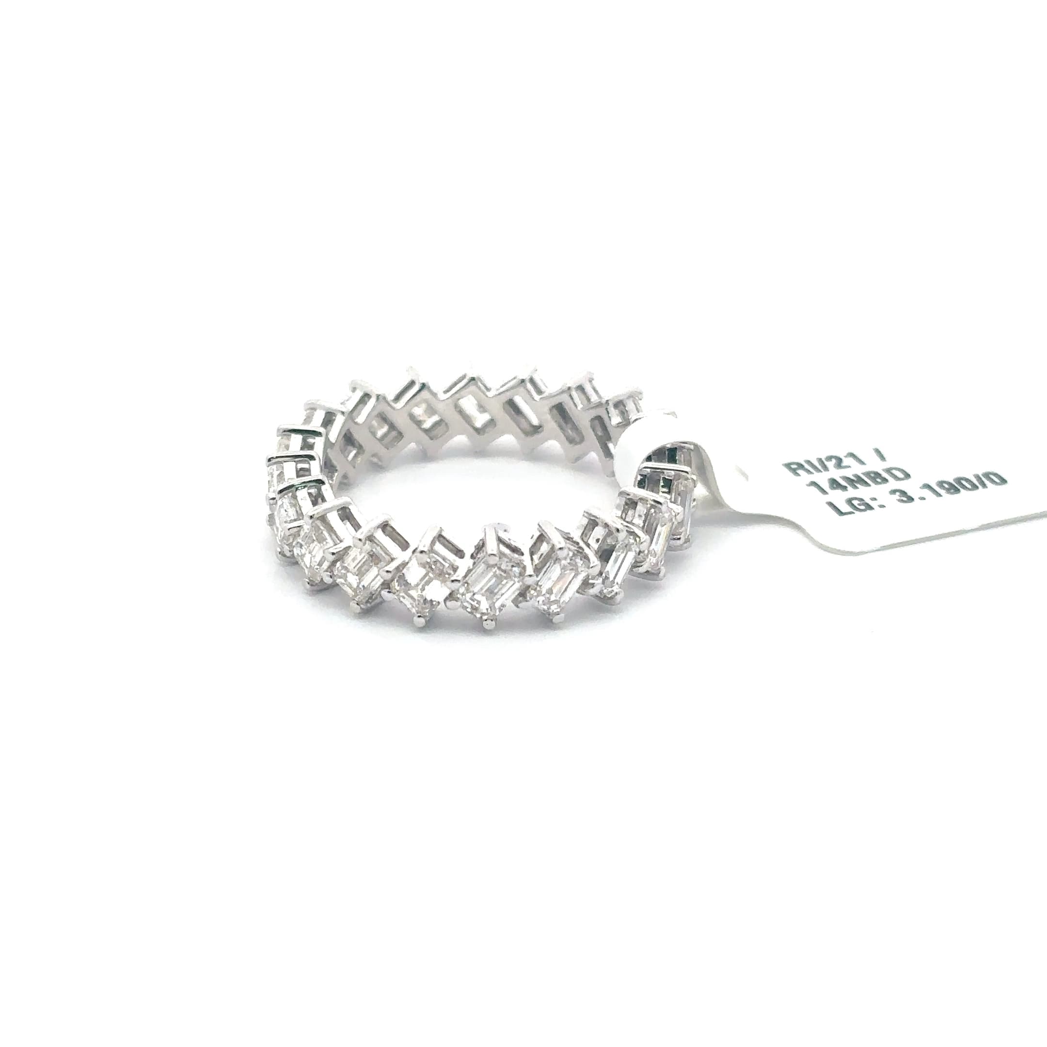 White Gold Eternity Ring with Baguette Cut Diamonds 3