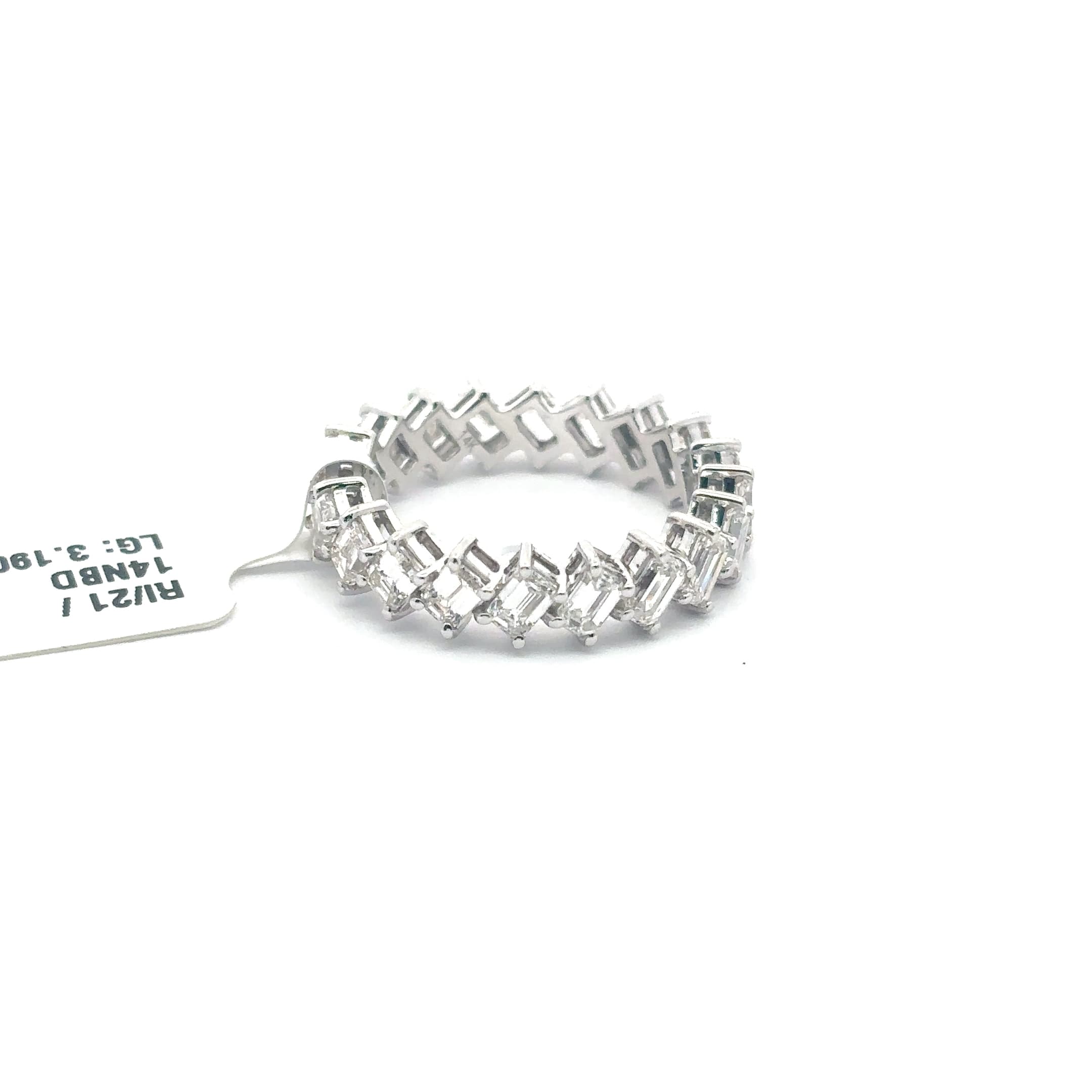 White Gold Eternity Ring with Baguette Cut Diamonds 5