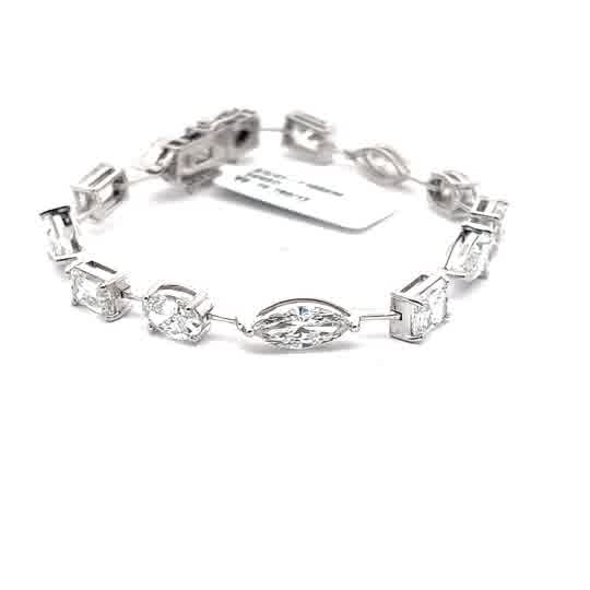 White Gold fancy mix shapes Diamond Tennis Bracelet