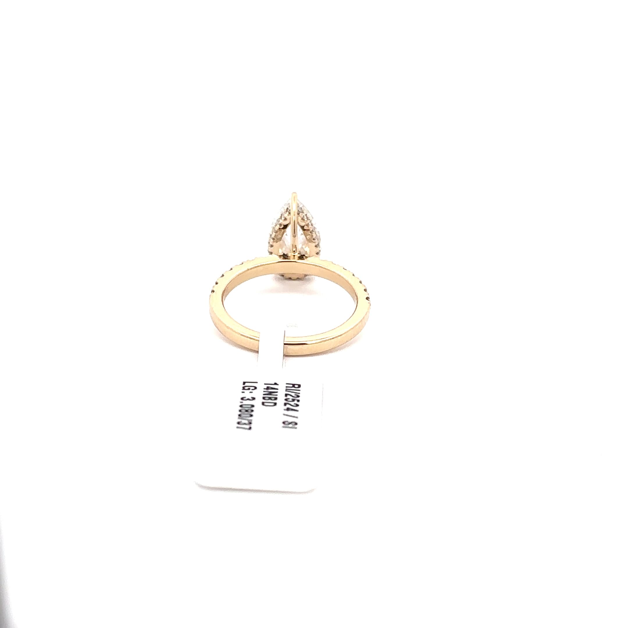 Rose Gold Engagement Ring with Pear-Cut Diamond 4