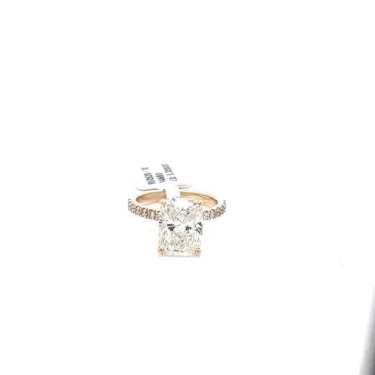 Rose Gold Engagement Ring with Cushion Cut Diamond