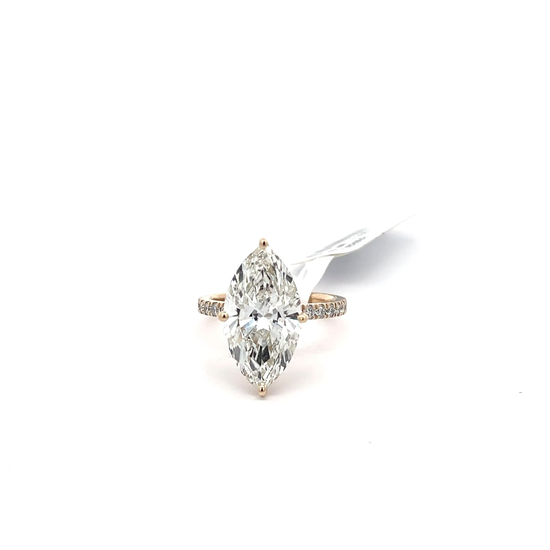 Rose Gold Engagement Ring with Pear Cut Diamond 2