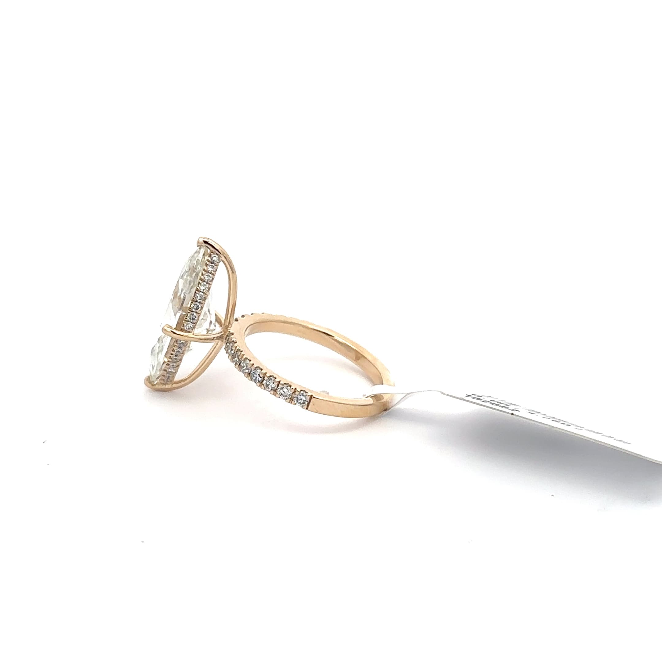 Rose Gold Engagement Ring with Pear Cut Diamond 3