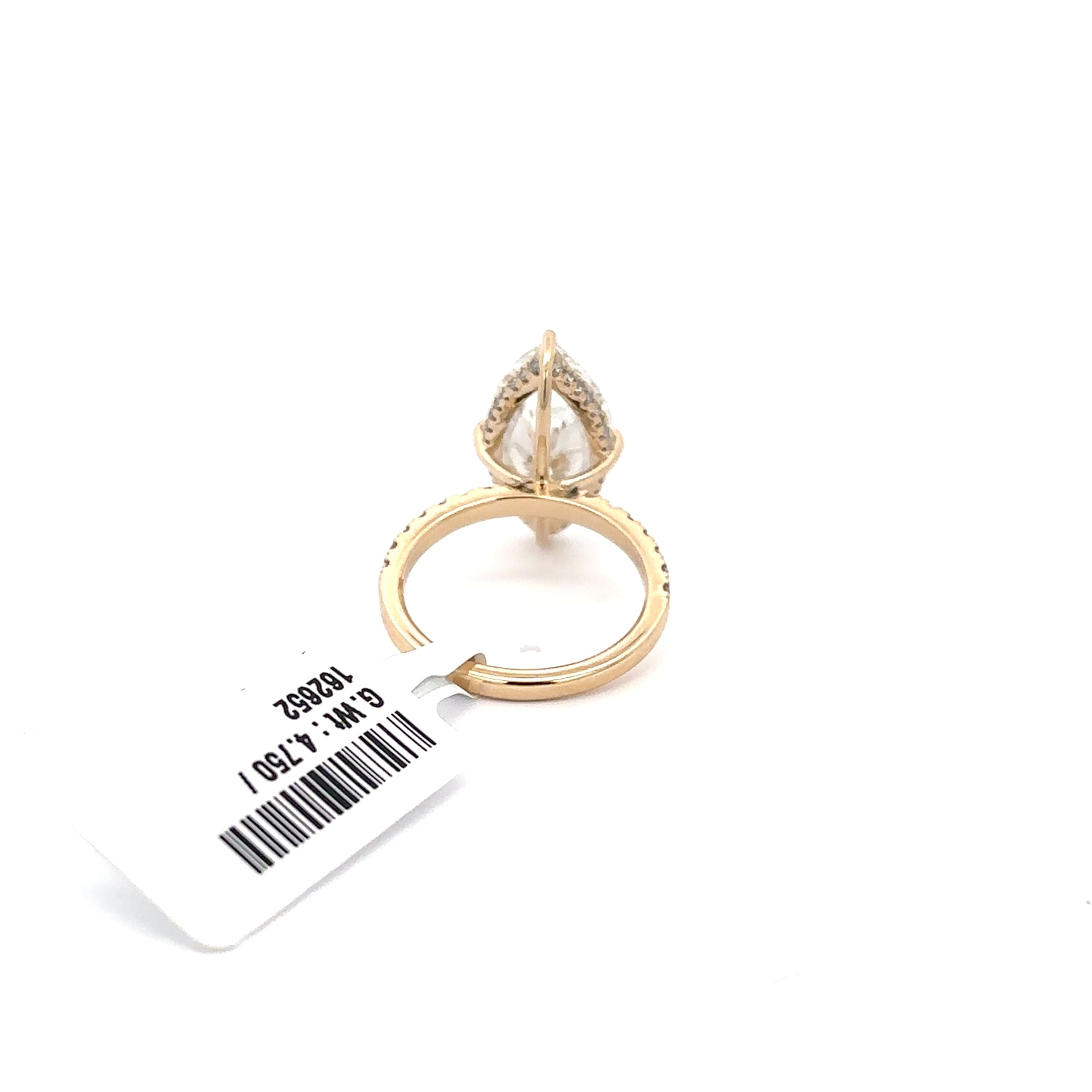 Rose Gold Engagement Ring with Pear Cut Diamond 4