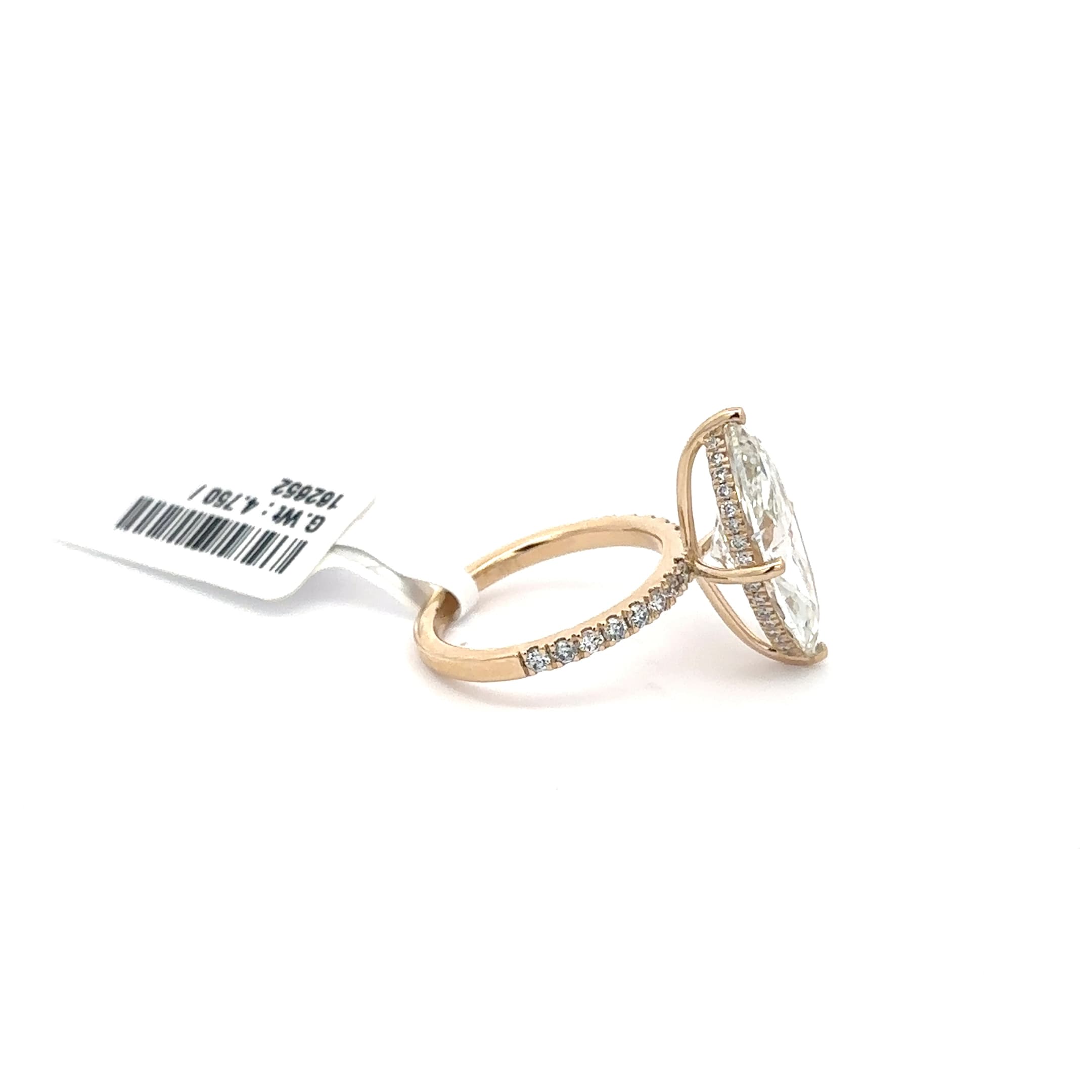 Rose Gold Engagement Ring with Pear Cut Diamond 5