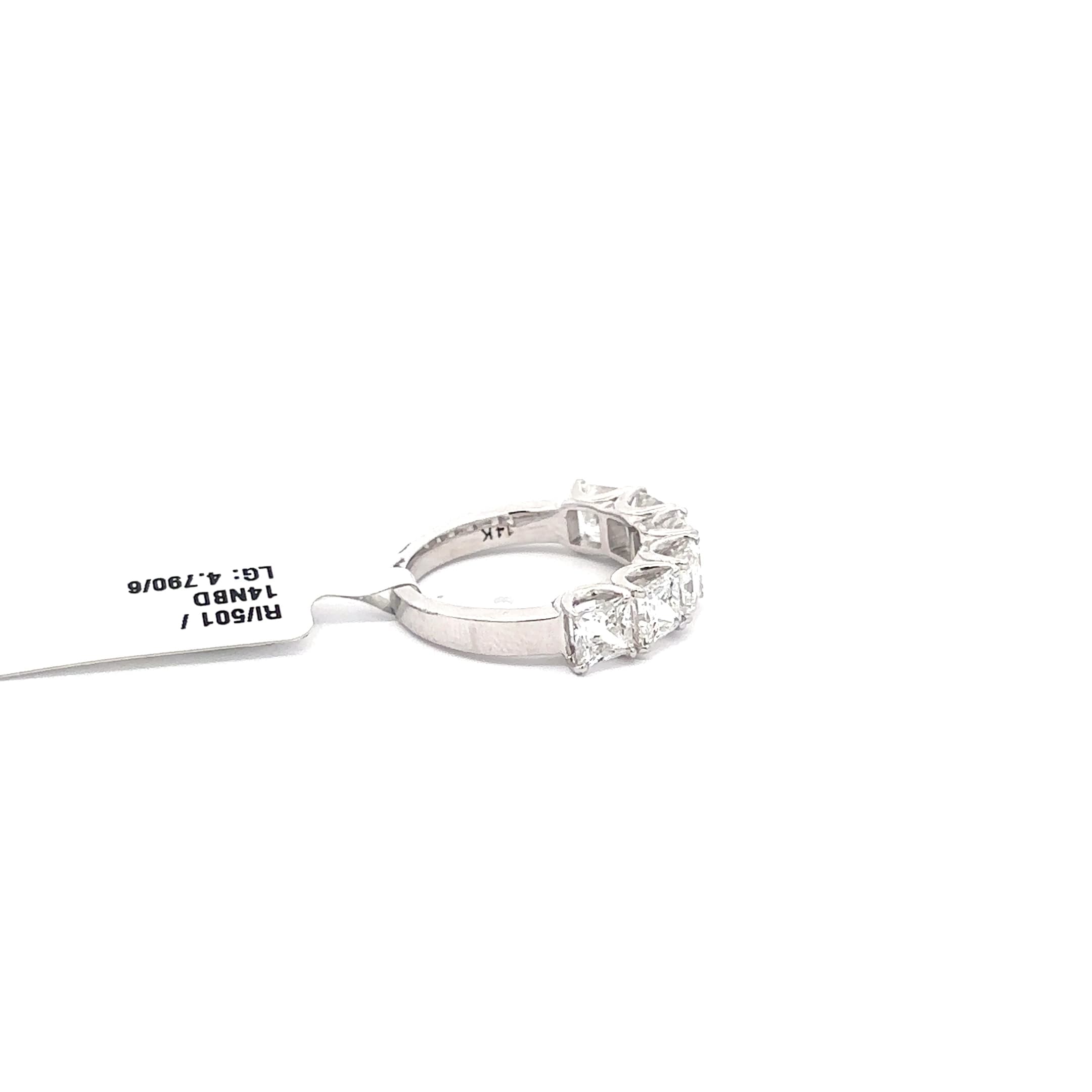 Eternity Ring with Princess Cut Diamond Accents 5