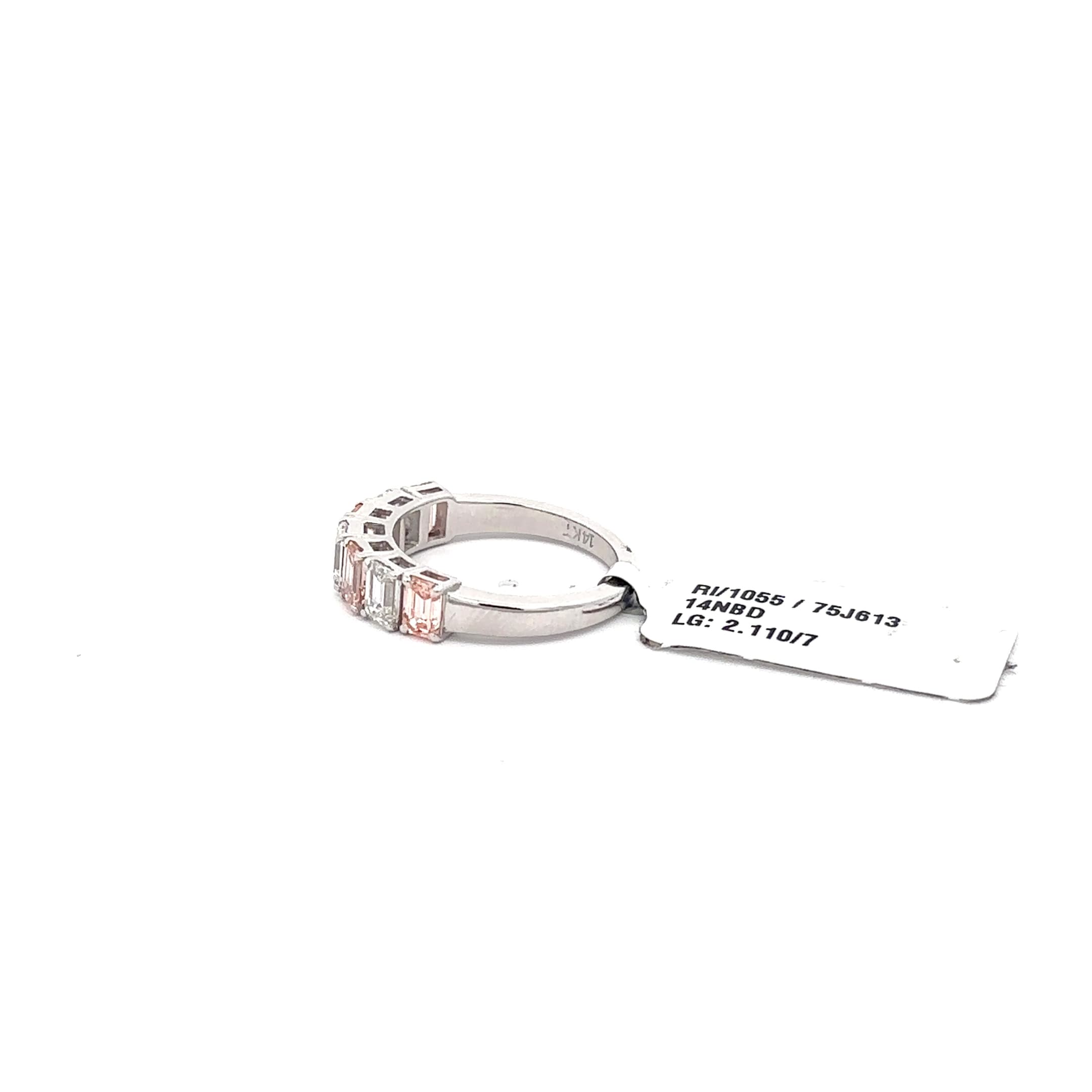 Rose Gold Diamond Emerald-Cut Eternity Ring 3