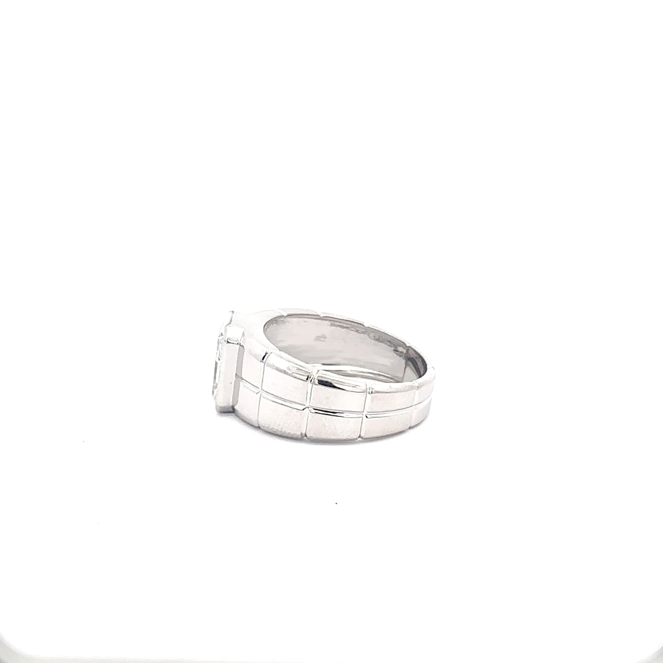 White Gold Diamond Emerald Cut Multistone Ring 3