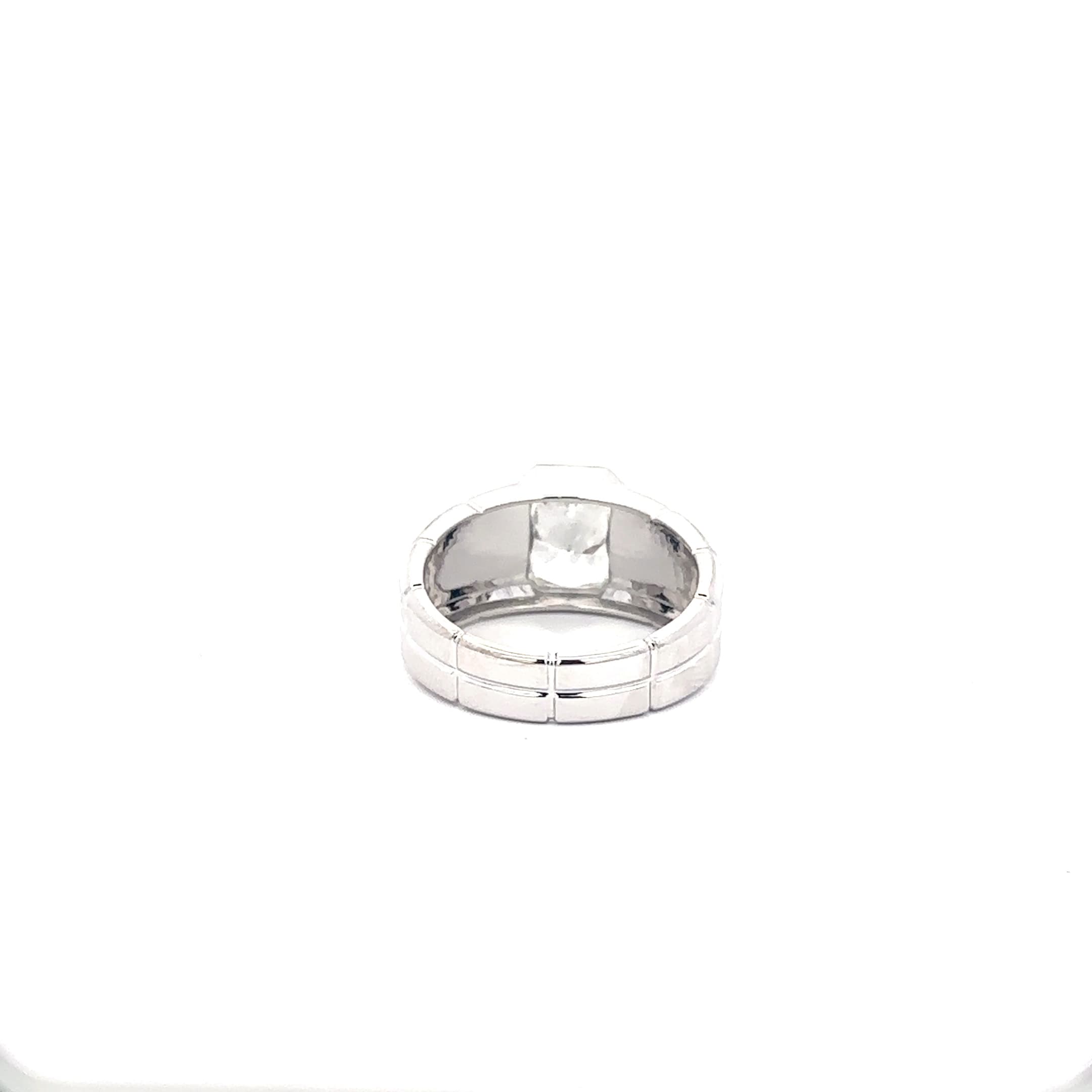 White Gold Diamond Emerald Cut Multistone Ring 4