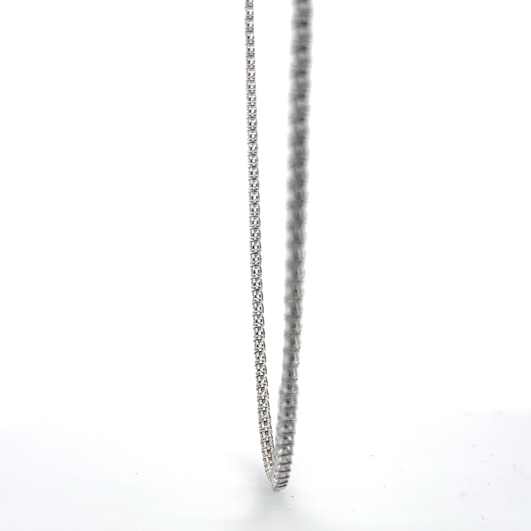 White Gold Diamond Tennis Necklace with Brilliant Cut Diamonds 3