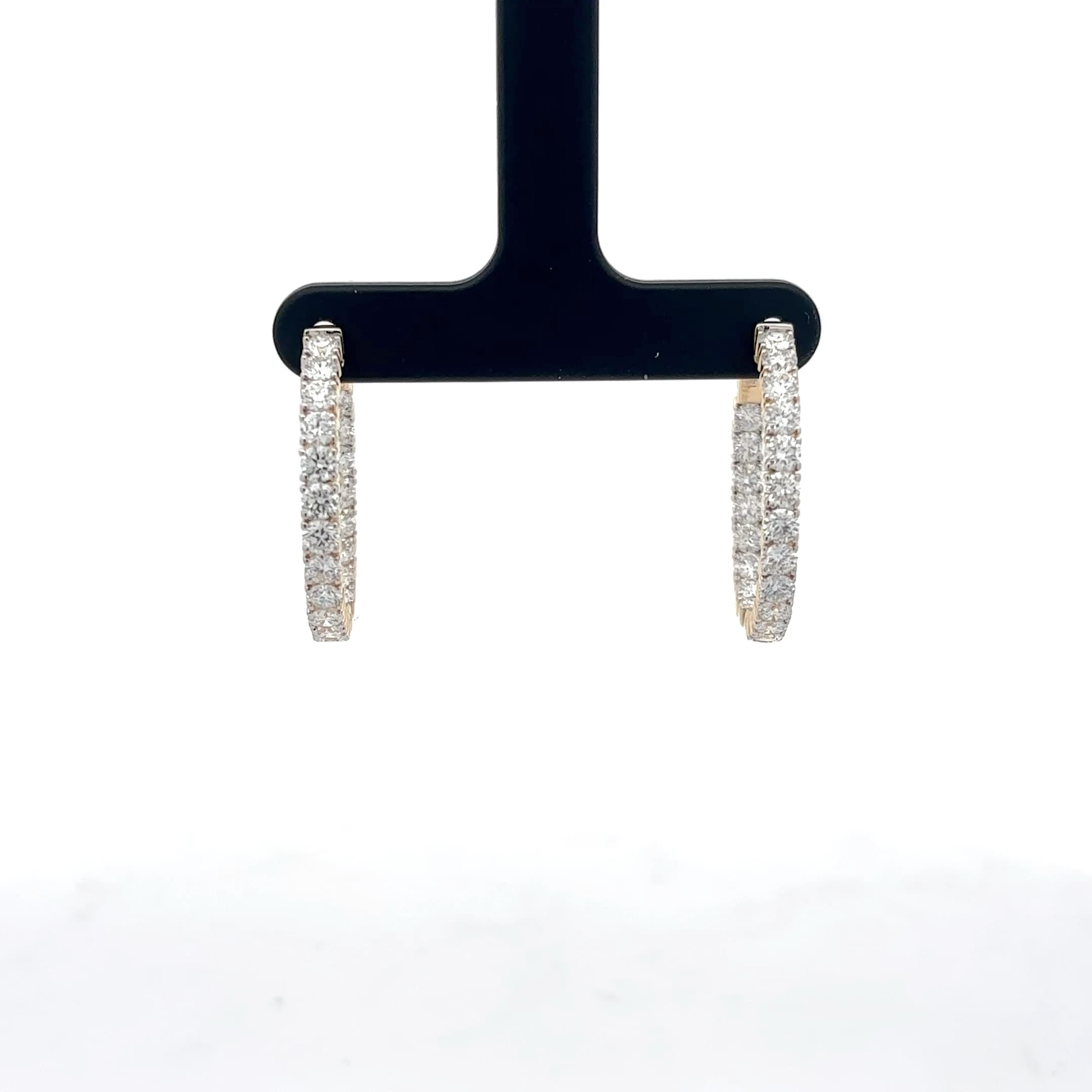 Diamond Hoop Earrings in Yellow Gold 2