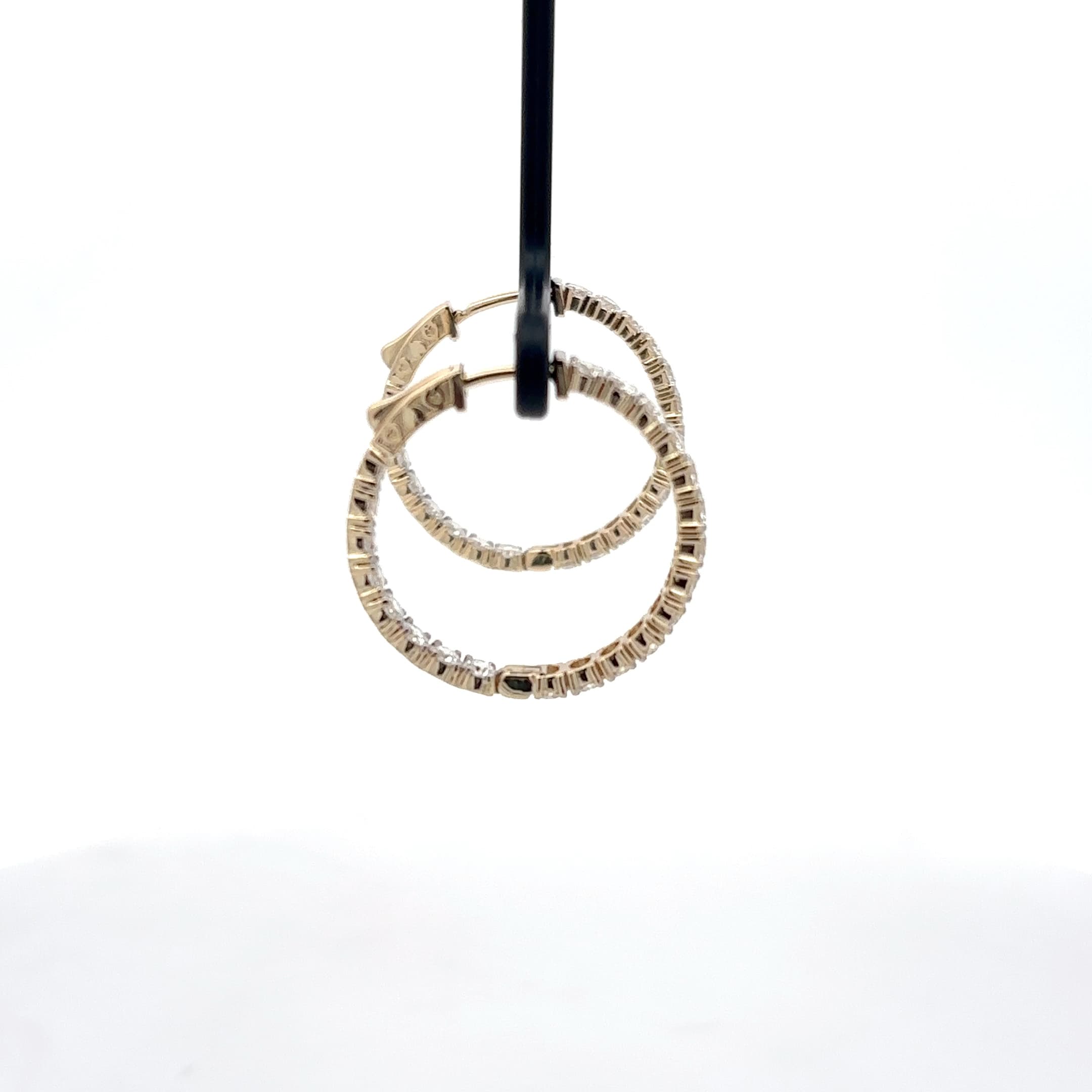 Diamond Hoop Earrings in Yellow Gold 5