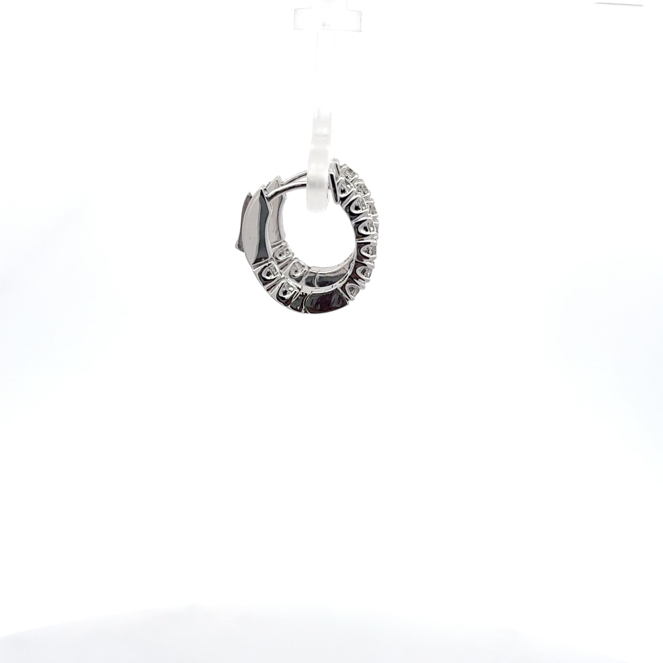 Diamond Accent White Gold Hoop Earrings 5