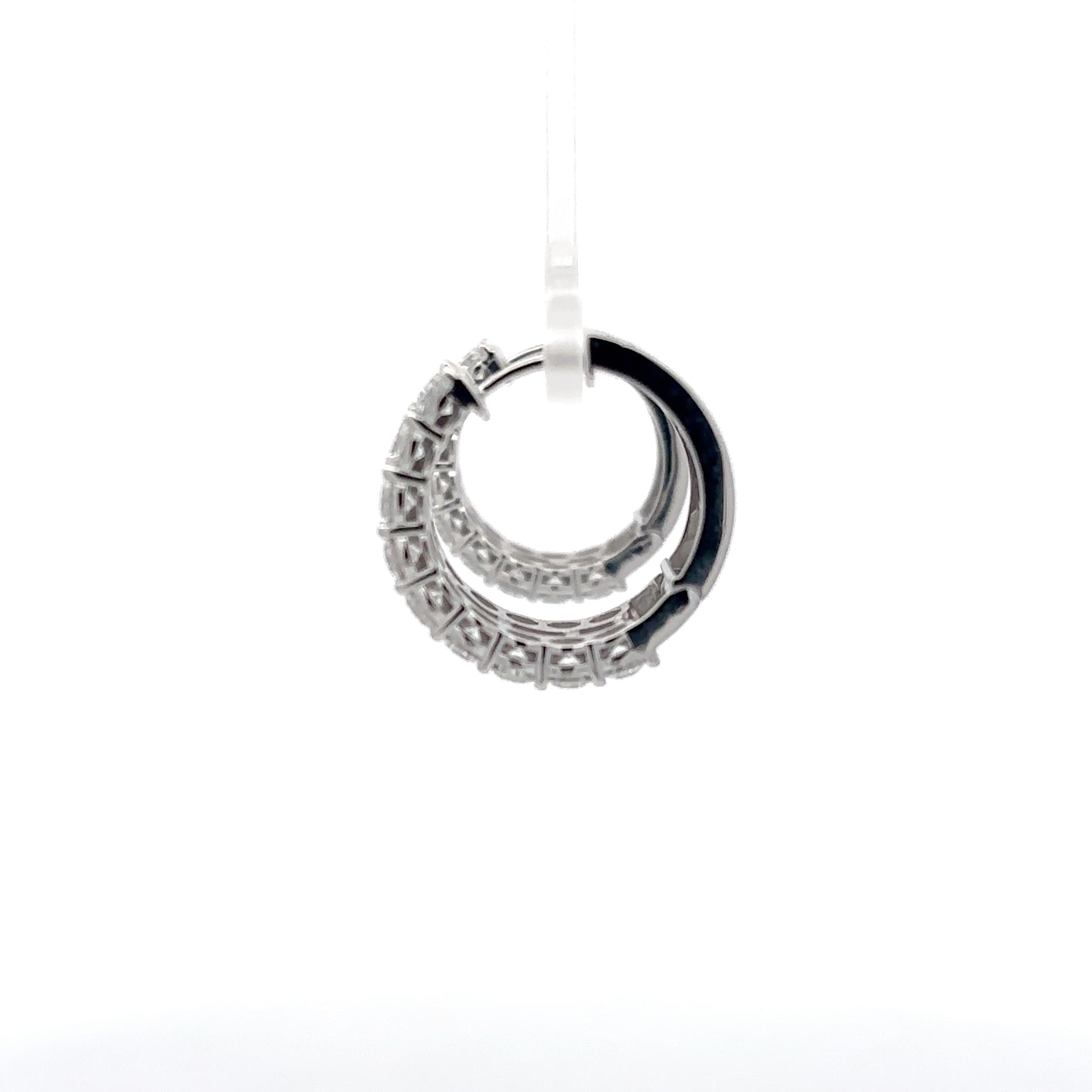 White Gold Diamond Hoop Earrings 3