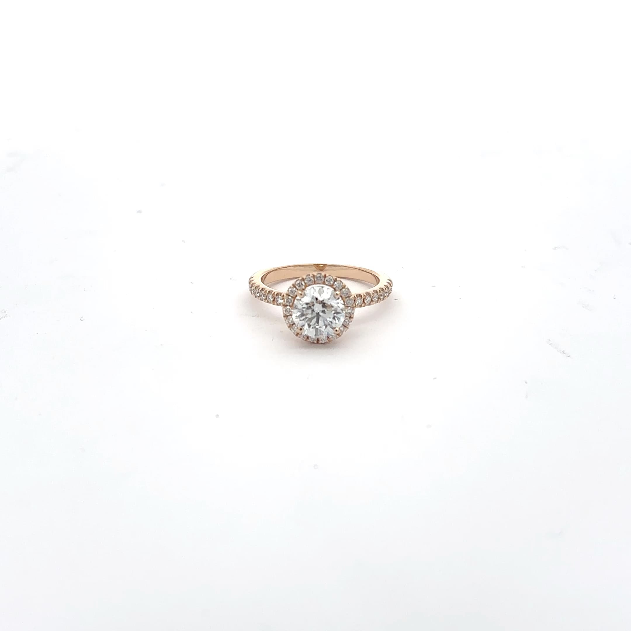 Yellow Gold Engagement Ring with Round Brilliant Diamond 2