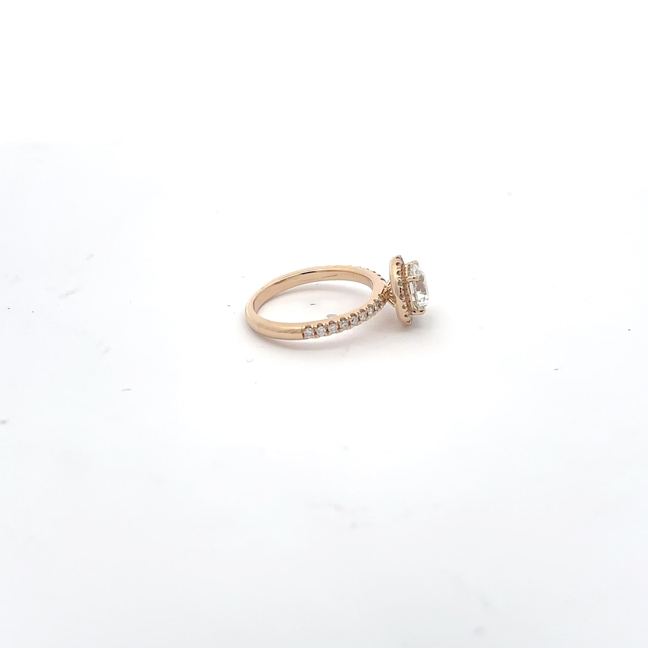 Yellow Gold Engagement Ring with Round Brilliant Diamond 5