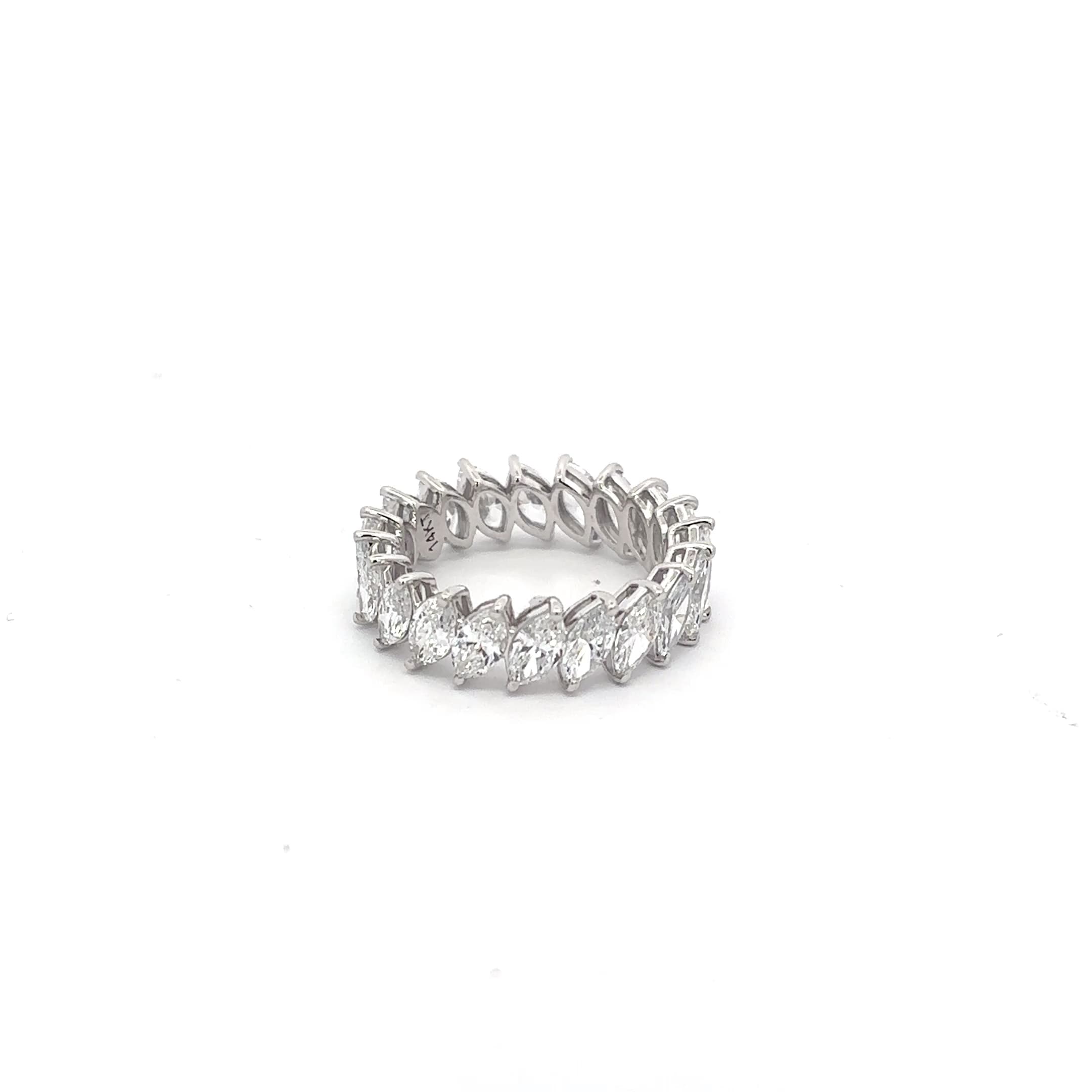 White Gold Eternity Ring with Marquise Cut Diamonds 2