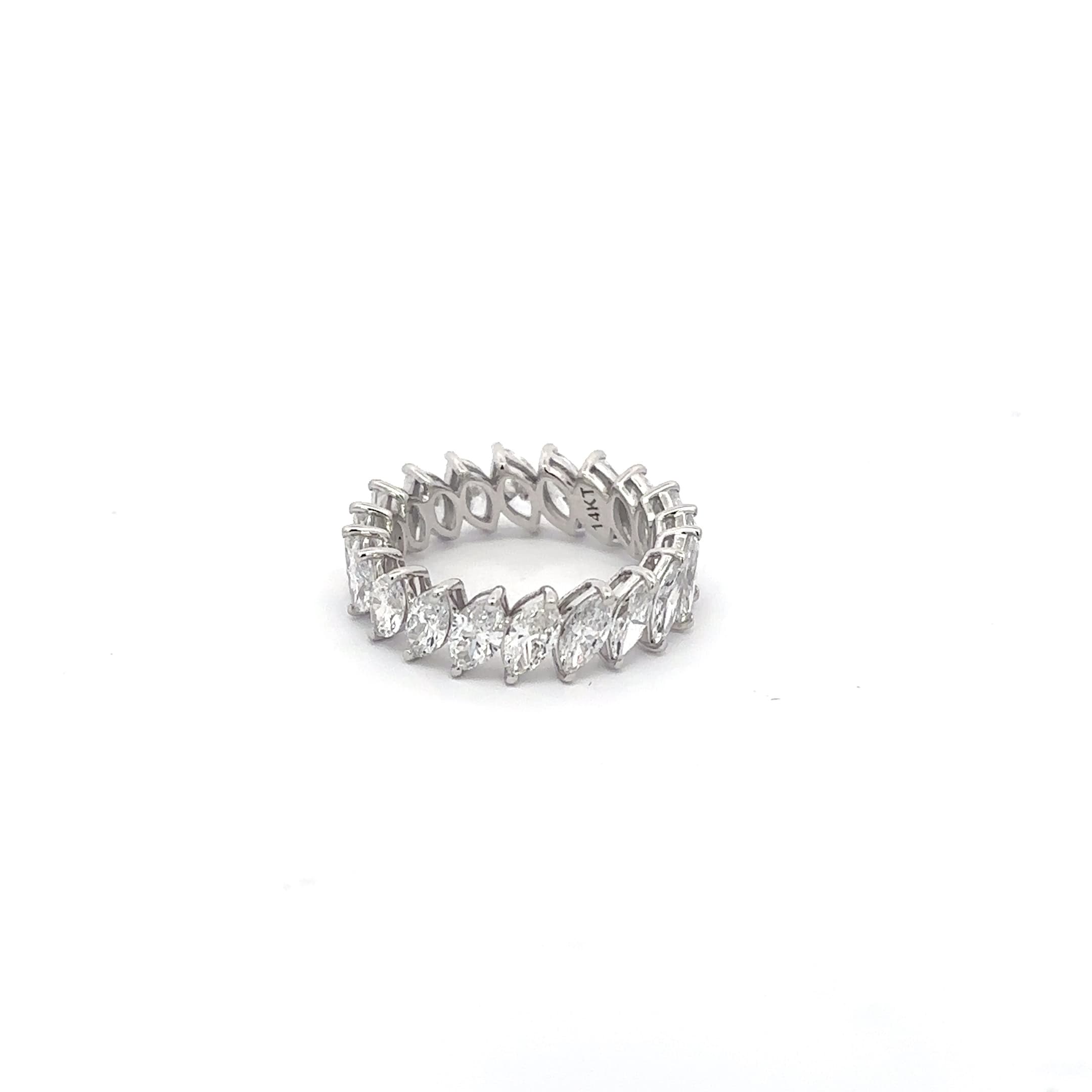 White Gold Eternity Ring with Marquise Cut Diamonds 3