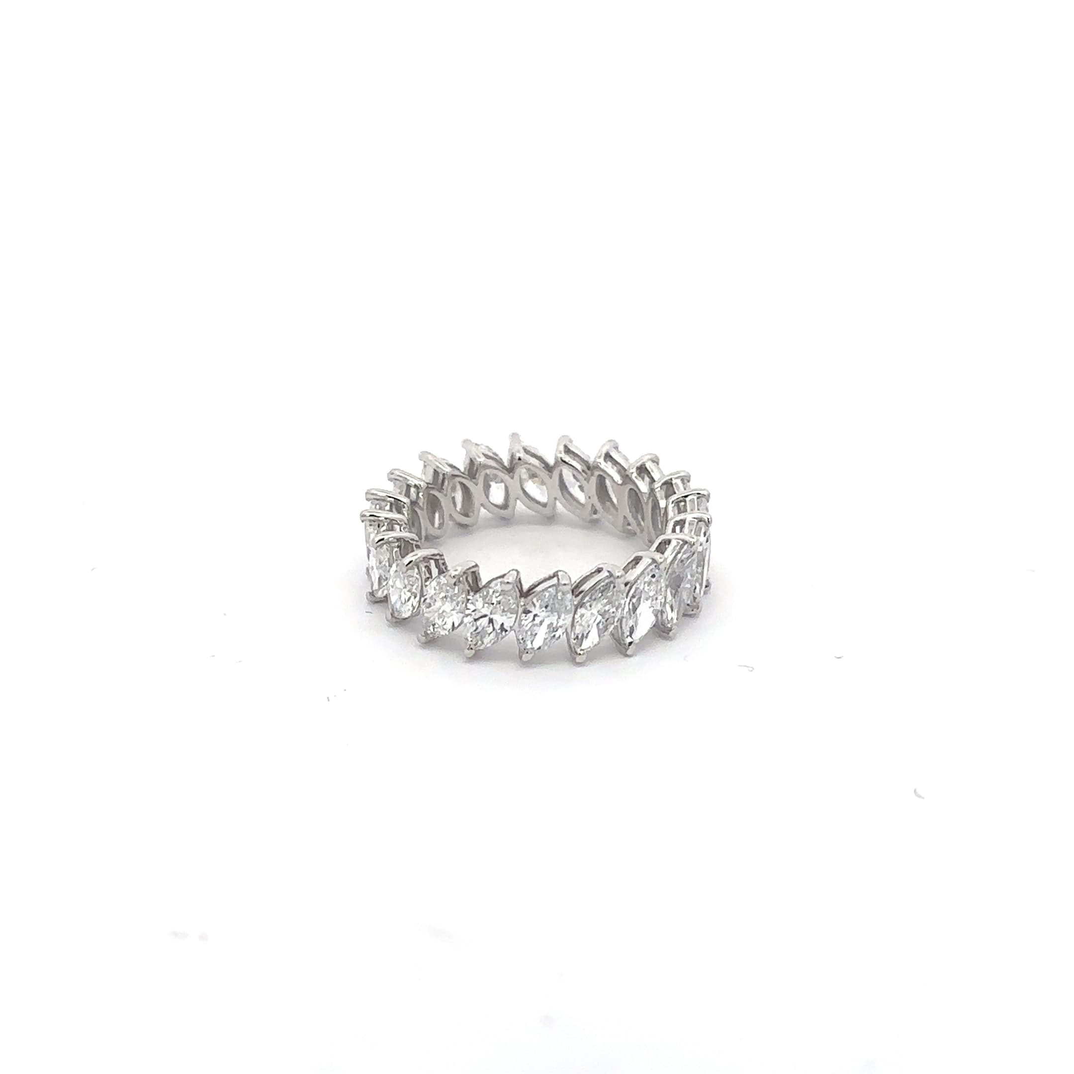 White Gold Eternity Ring with Marquise Cut Diamonds 4