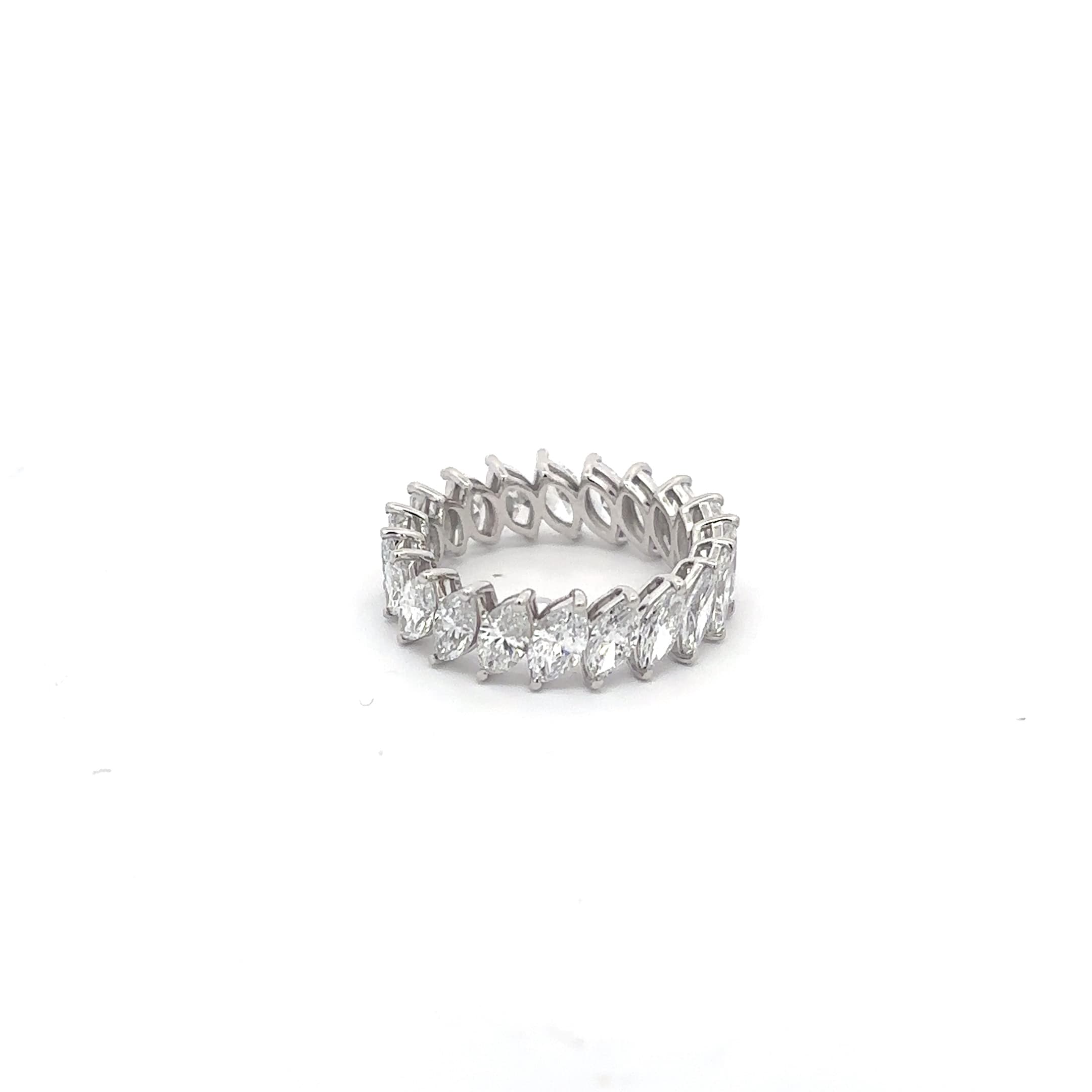 White Gold Eternity Ring with Marquise Cut Diamonds 5