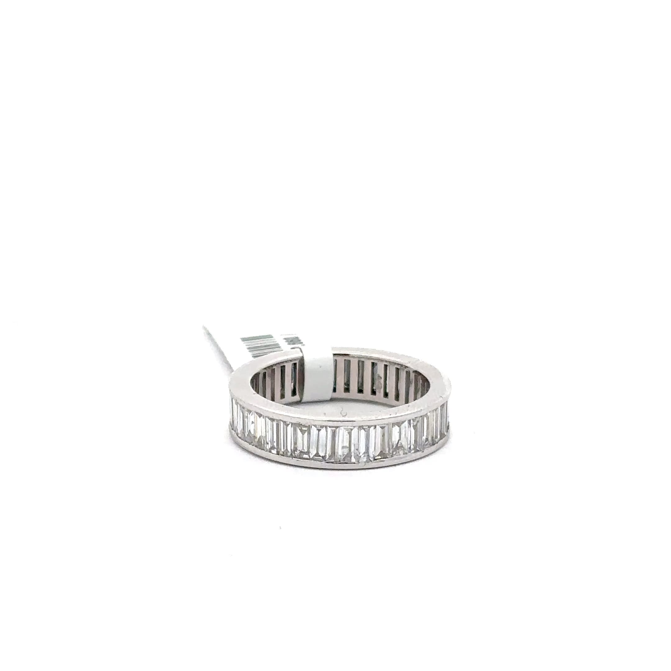 White Gold Eternity Ring with Baguette-Cut Diamonds 2