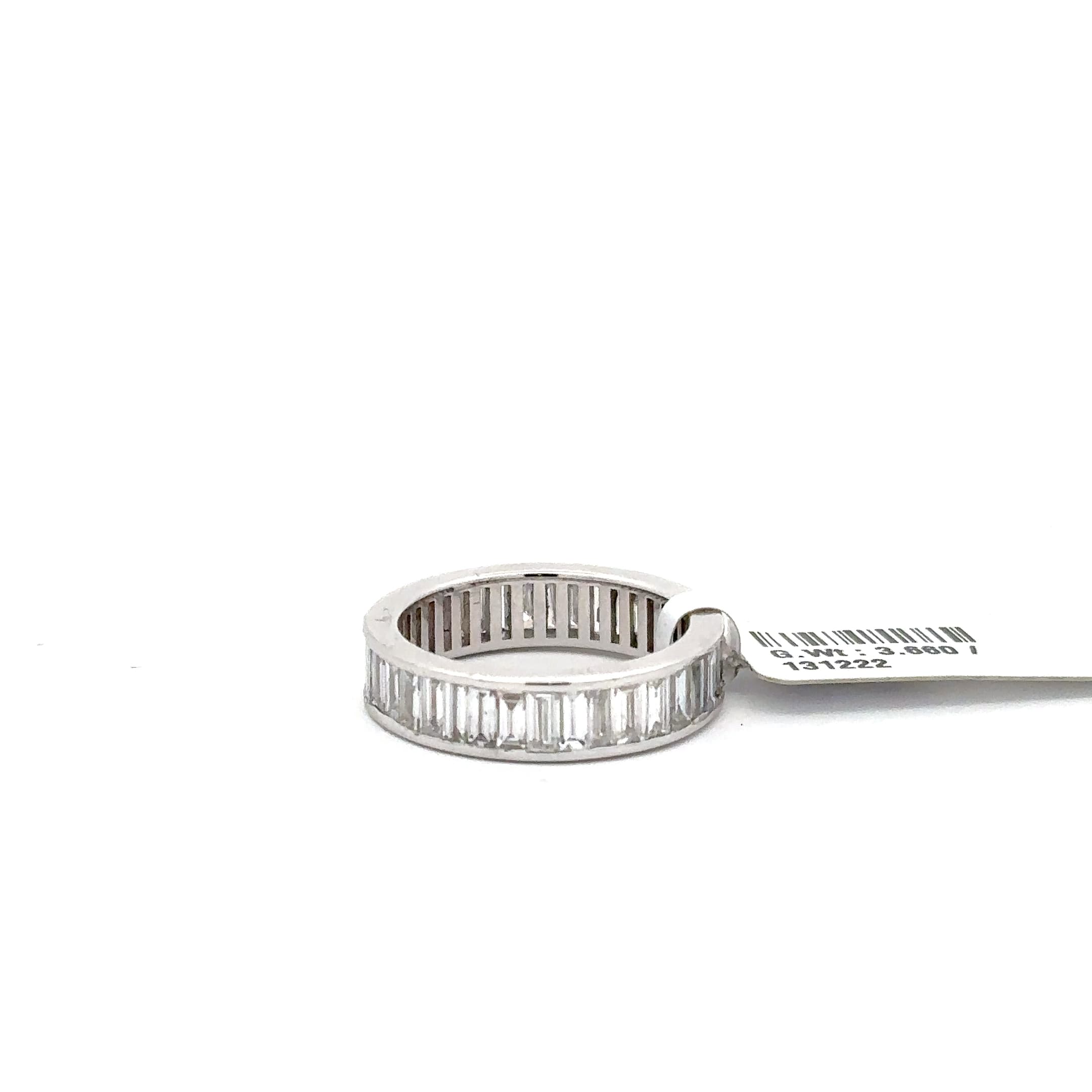 White Gold Eternity Ring with Baguette-Cut Diamonds 3