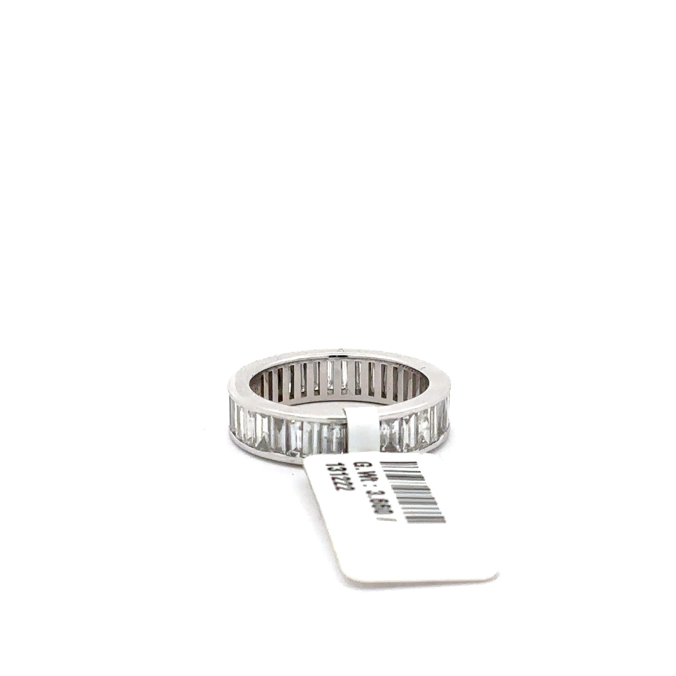 White Gold Eternity Ring with Baguette-Cut Diamonds 4