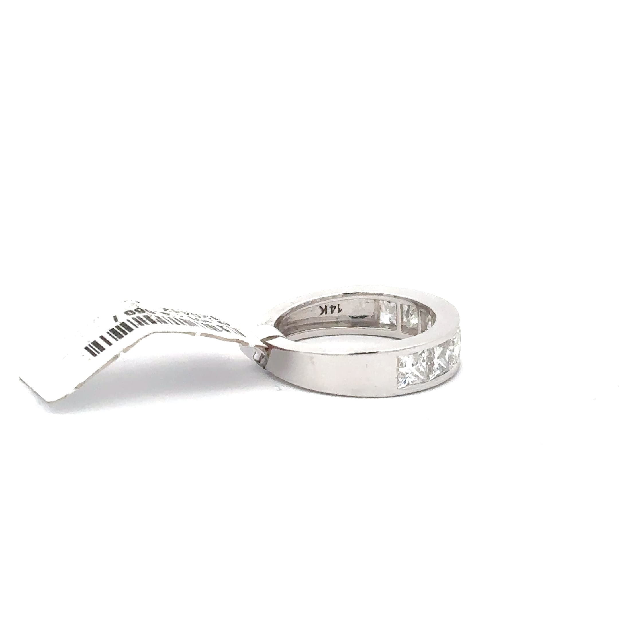 Princess Cut Diamond White Gold Eternity Band 5