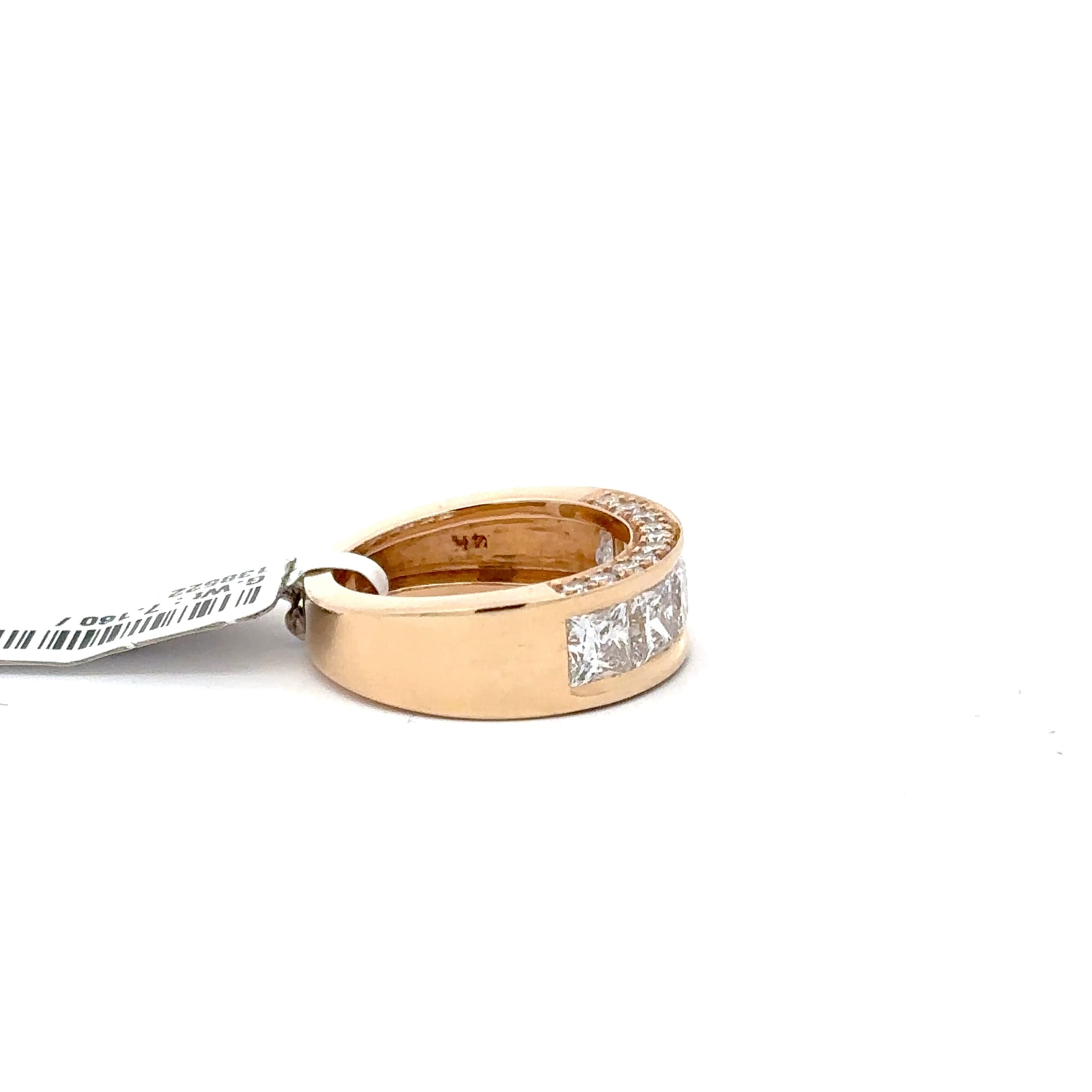 Yellow Gold Diamond Princess Cut Band Ring 5
