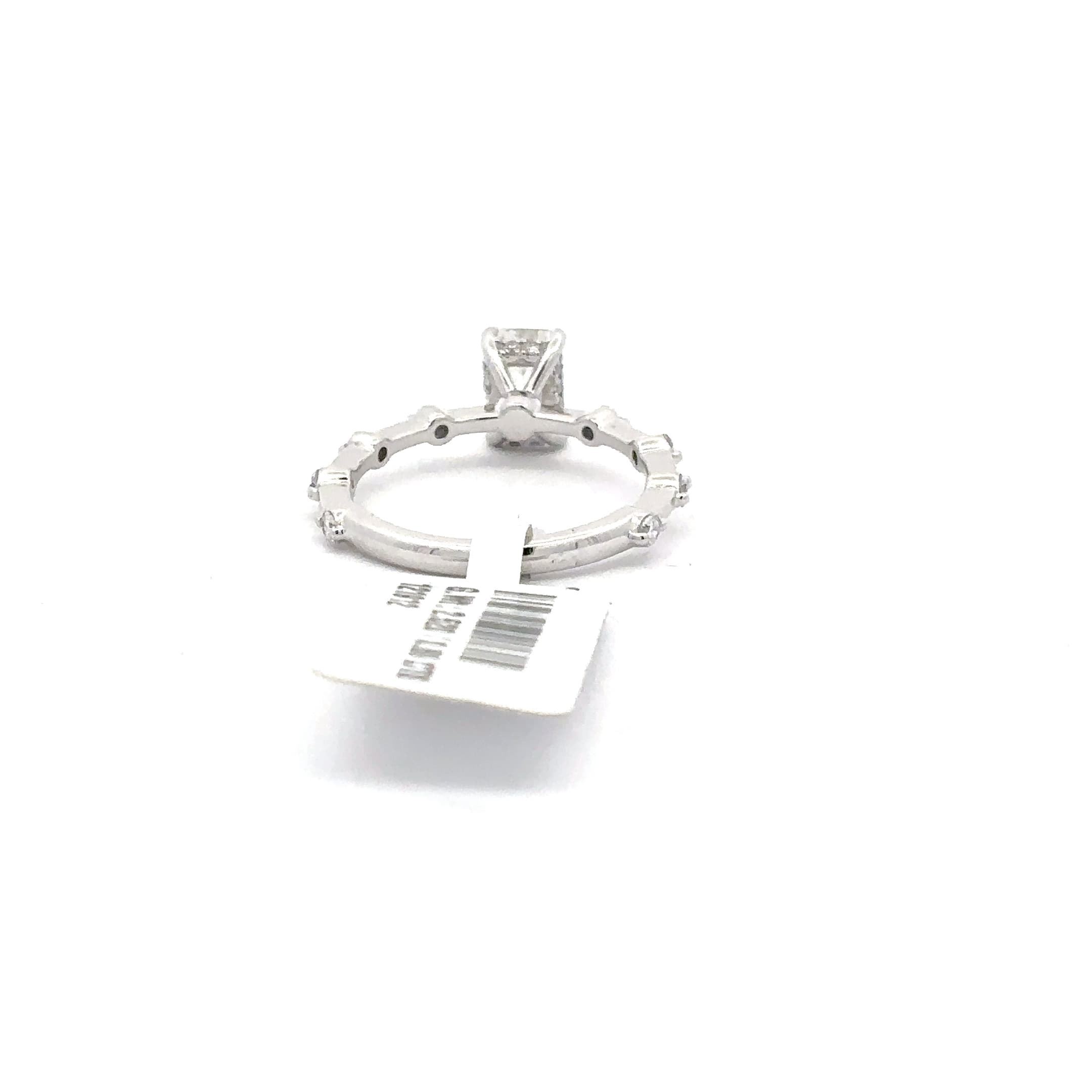 14K White Gold Emerald Cut Diamond Multistone Ring 4