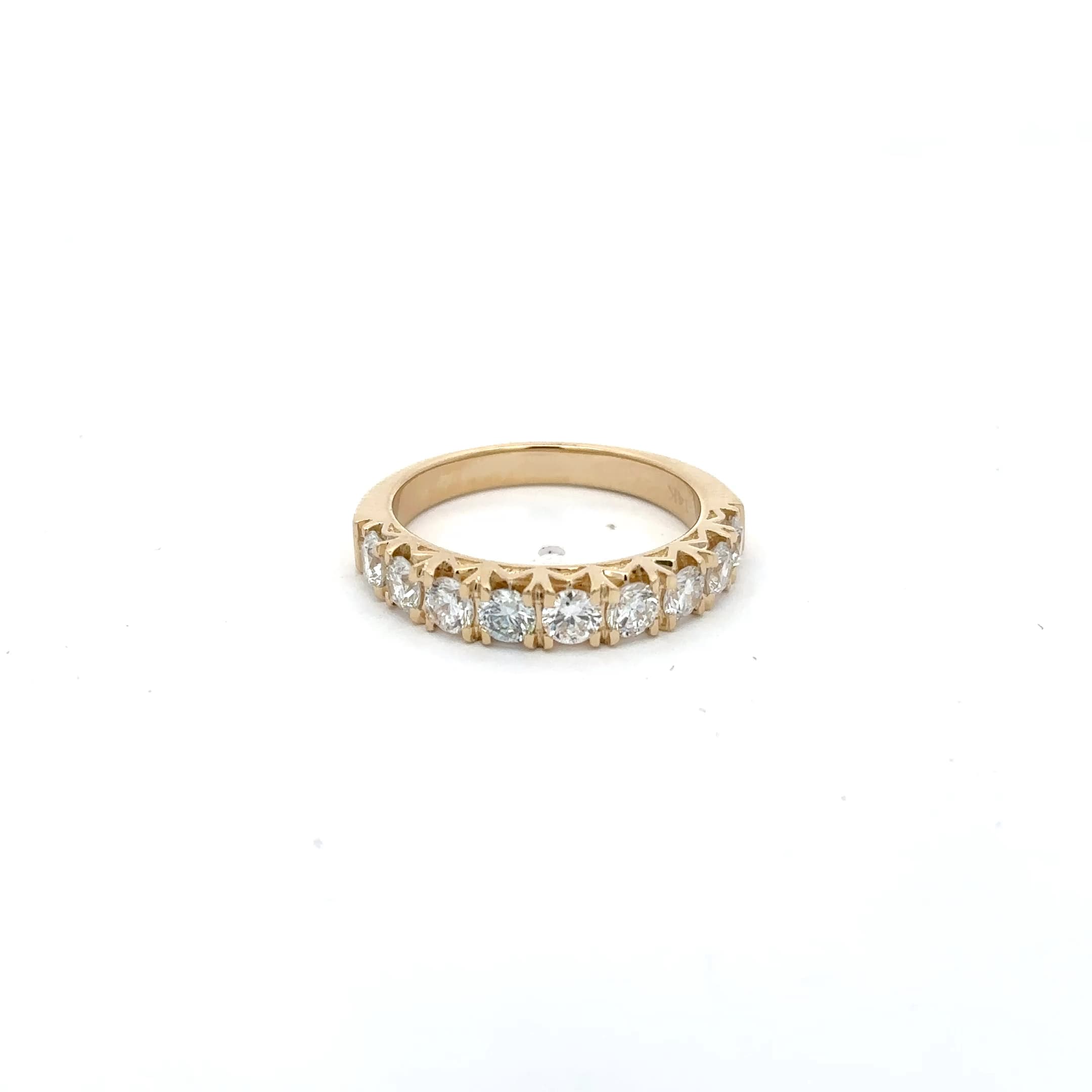 Yellow Gold Diamond Multi-Stone Anniversary Ring 2