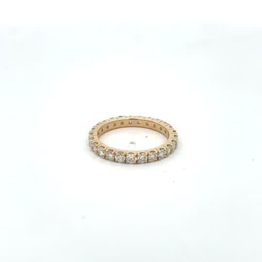 Rose Gold Eternity Ring with Brilliant Cut Diamonds