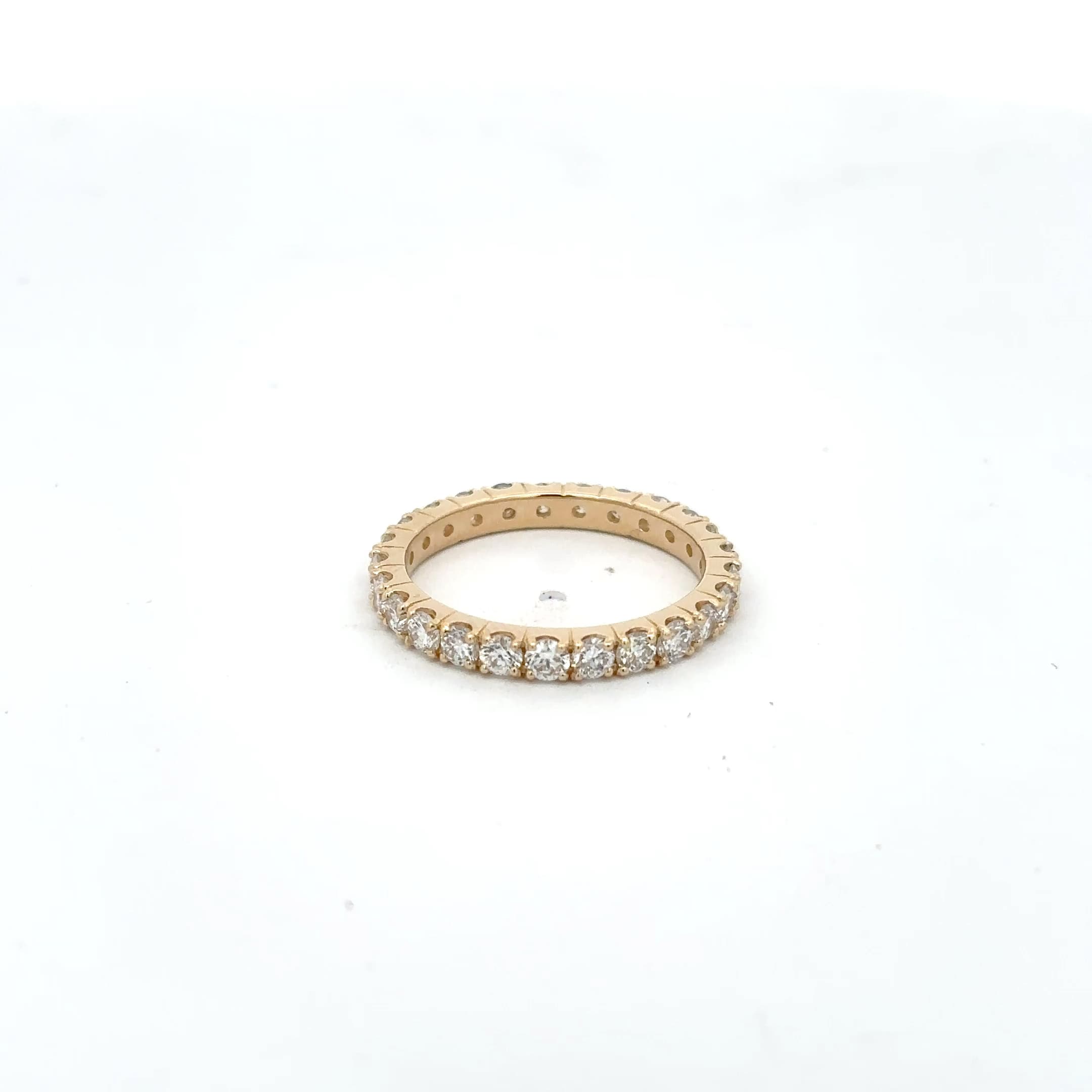 Rose Gold Eternity Ring with Brilliant Cut Diamonds 2