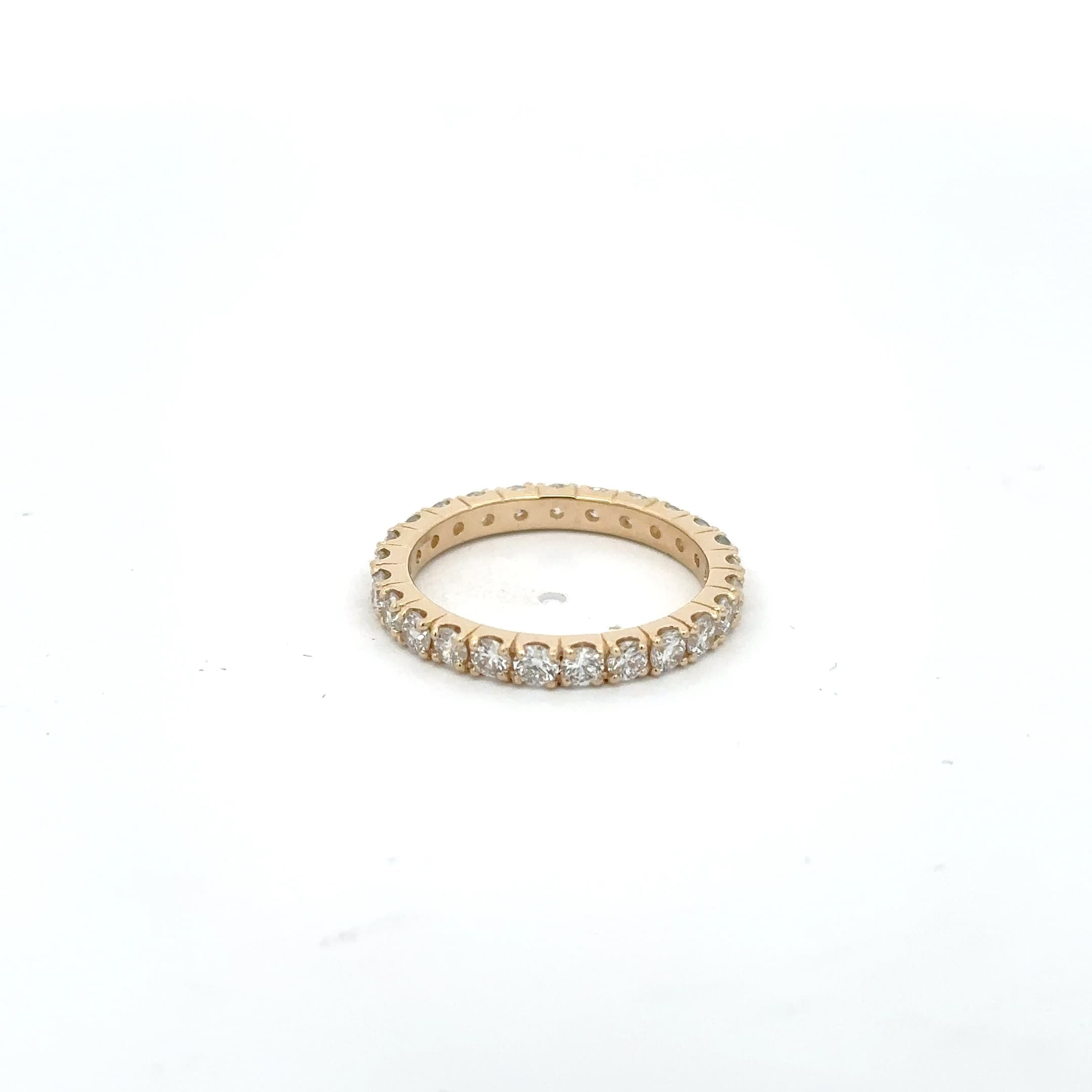 Rose Gold Eternity Ring with Brilliant Cut Diamonds 3