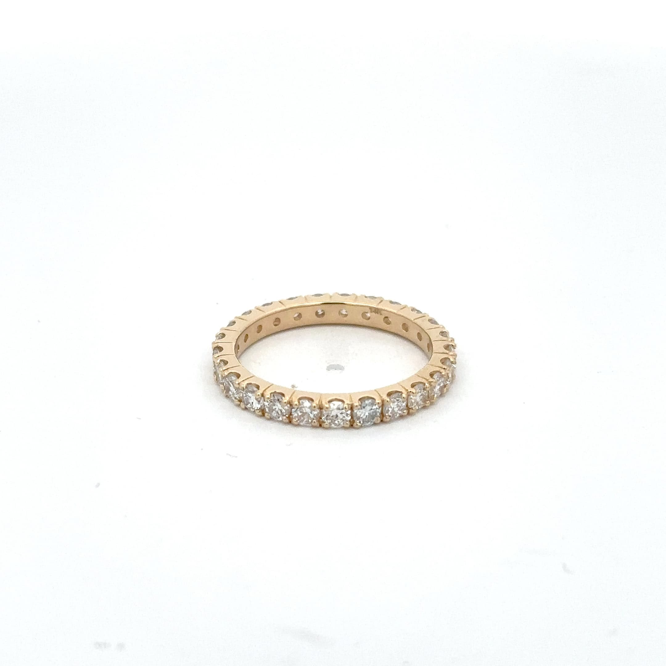Rose Gold Eternity Ring with Brilliant Cut Diamonds 4