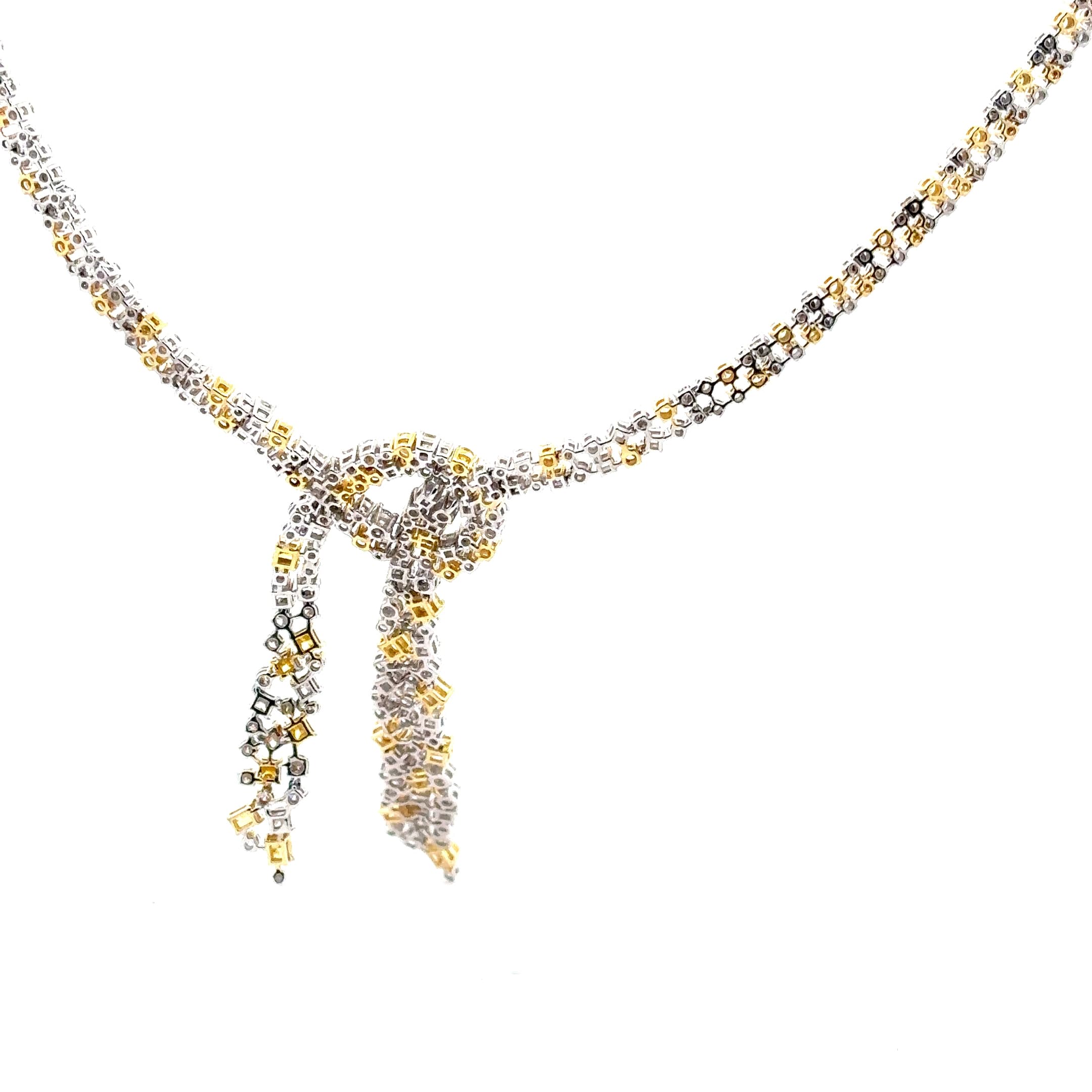 Yellow Gold Diamond Cascade Necklace 4