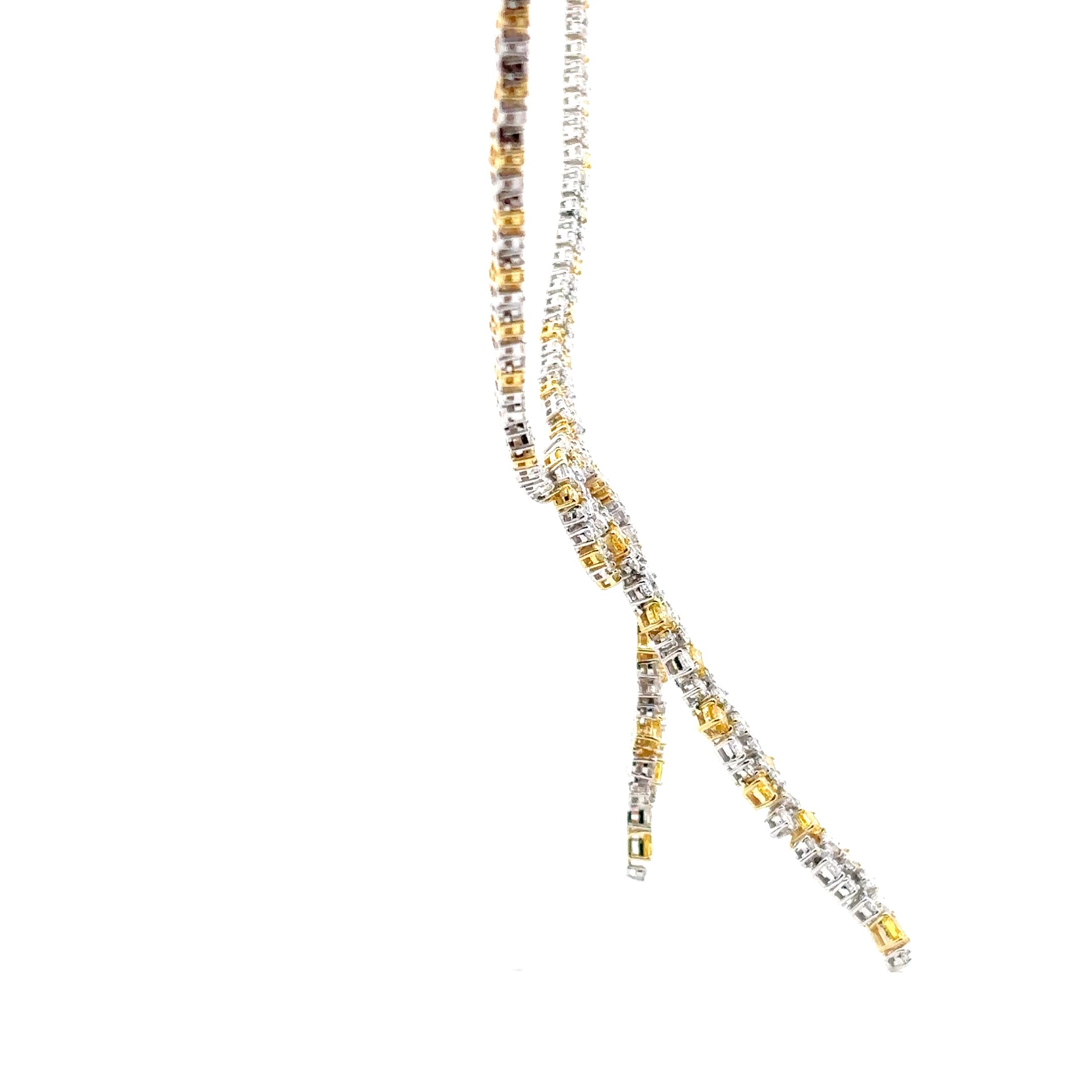 Yellow Gold Diamond Cascade Necklace 5