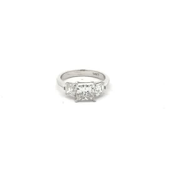 Princess Cut Diamond Multi-Stone Channel-Set White Gold Anniversary Ring