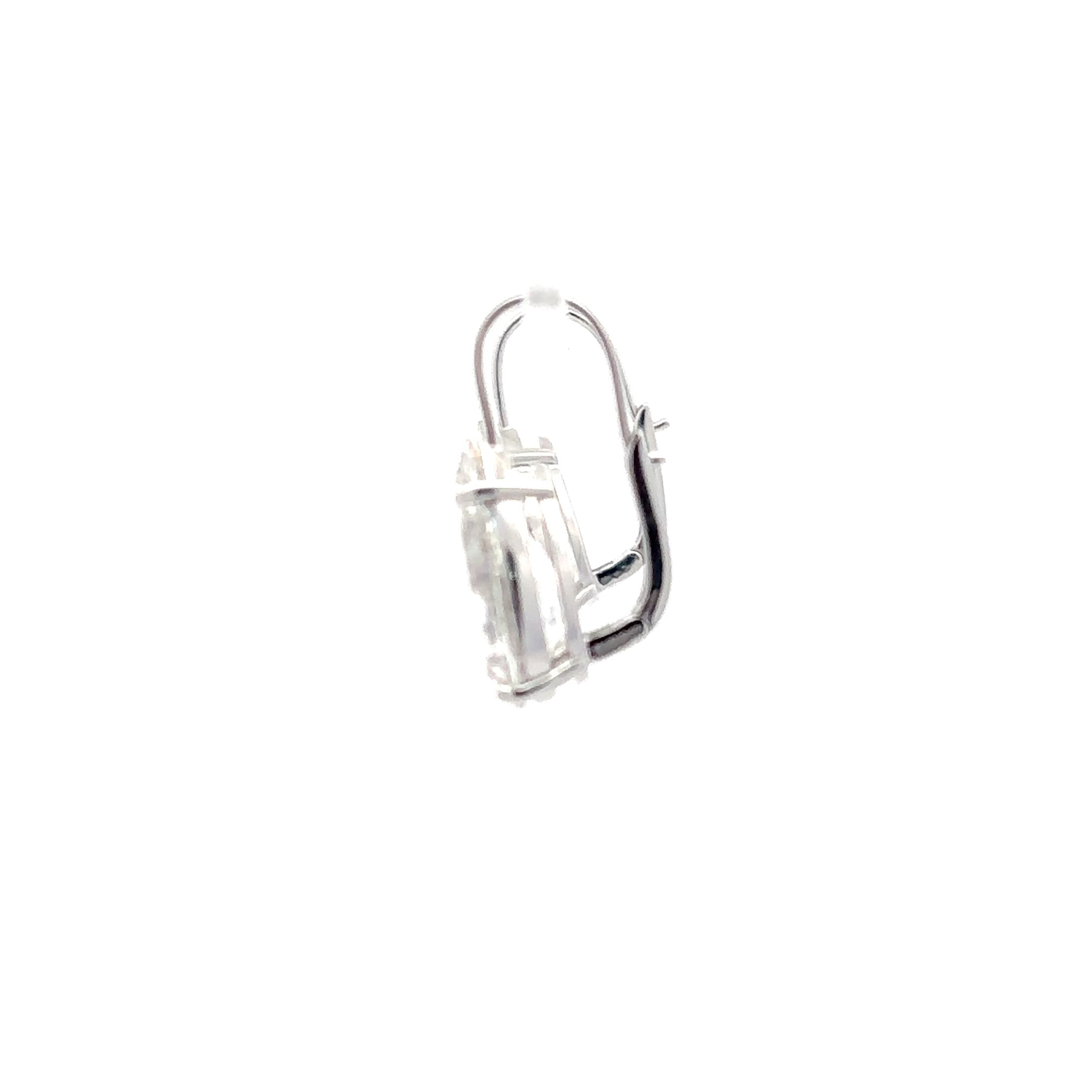 Pear-Shaped Brilliant Diamond Drop Earrings in Polished White Gold 3