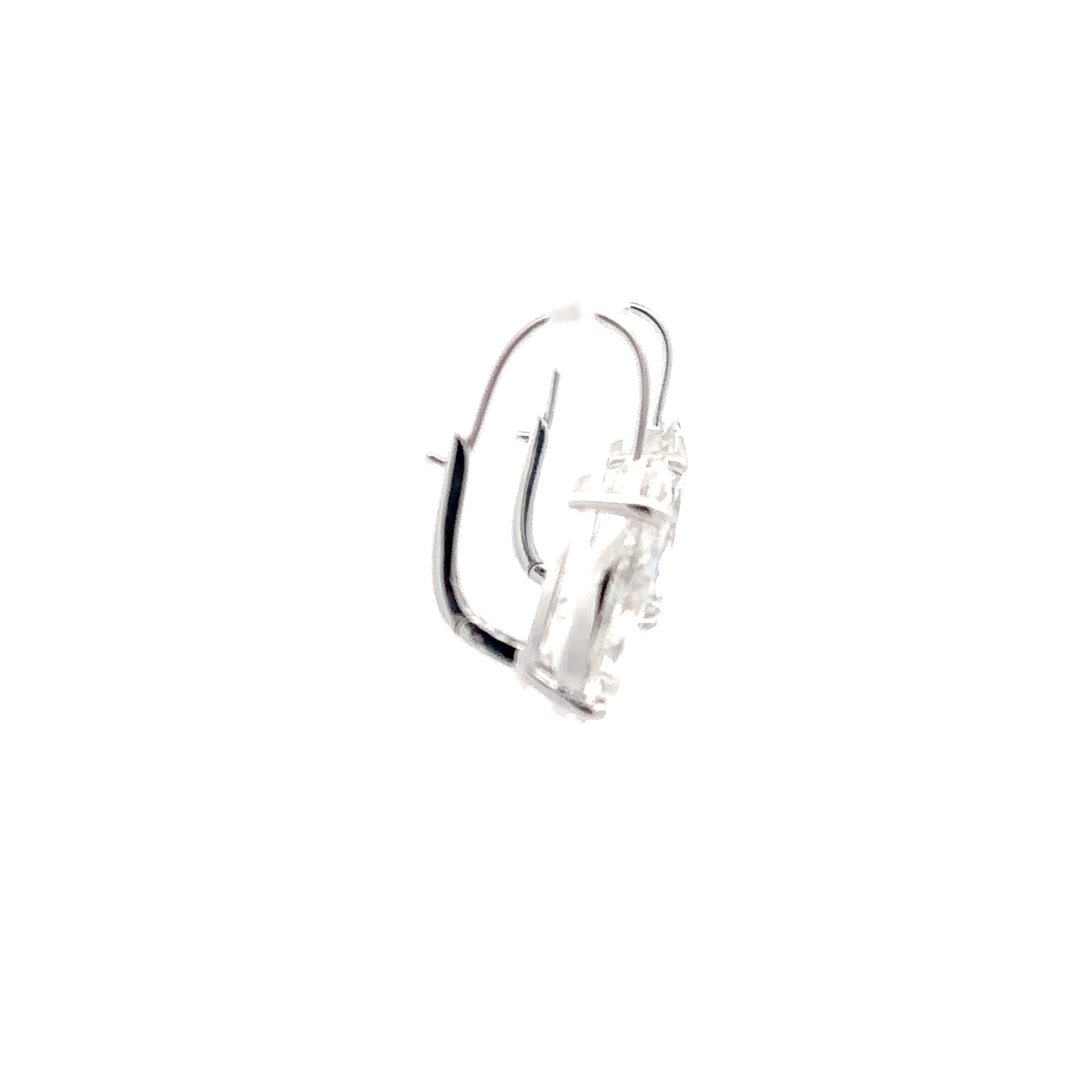 Pear-Shaped Brilliant Diamond Drop Earrings in Polished White Gold 5