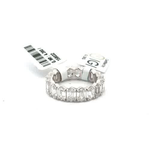 White Gold Emerald-Cut Diamond Eternity Ring