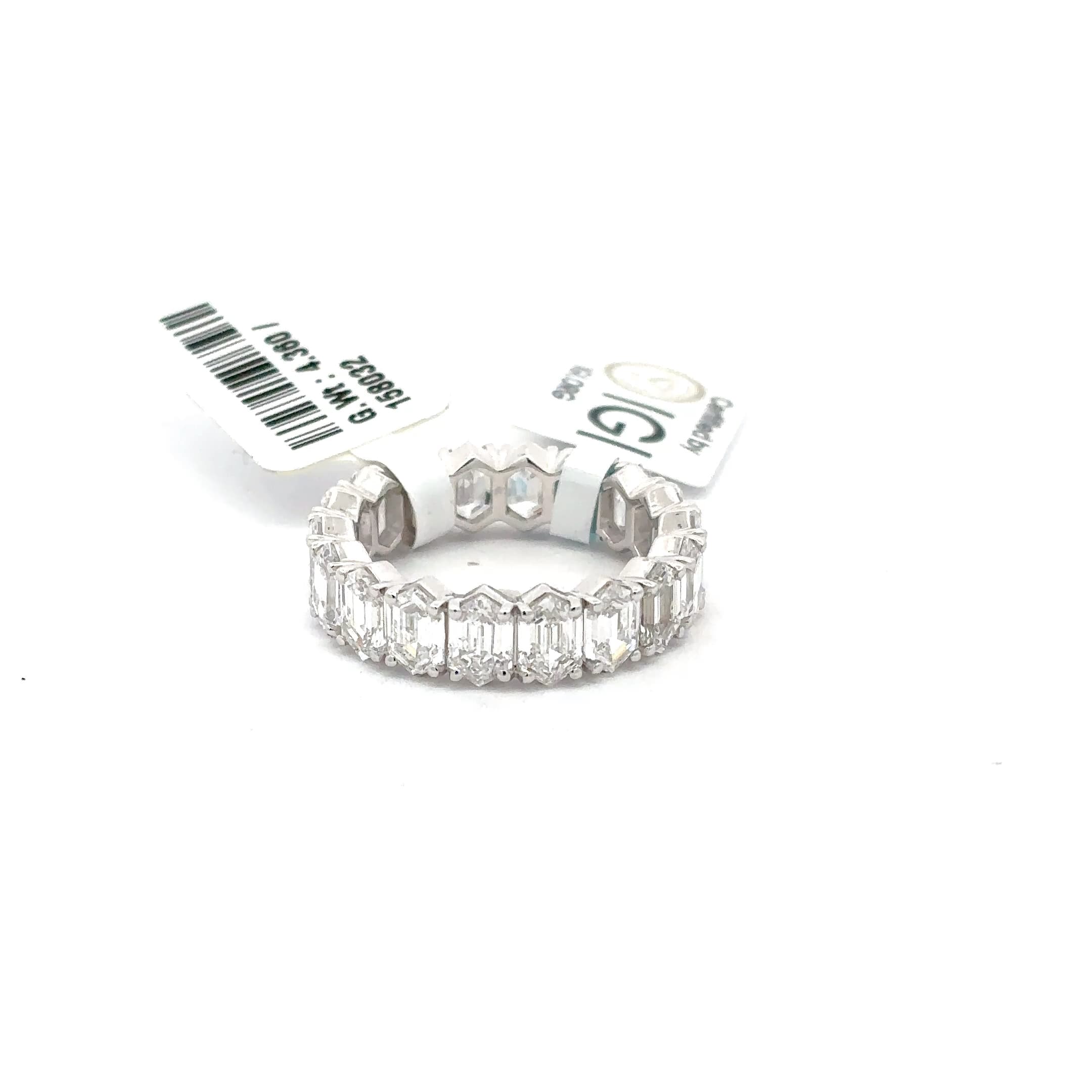White Gold Emerald-Cut Diamond Eternity Ring 2