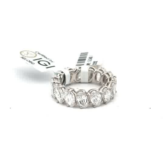 Oval Cut Diamond Eternity Ring in White Gold