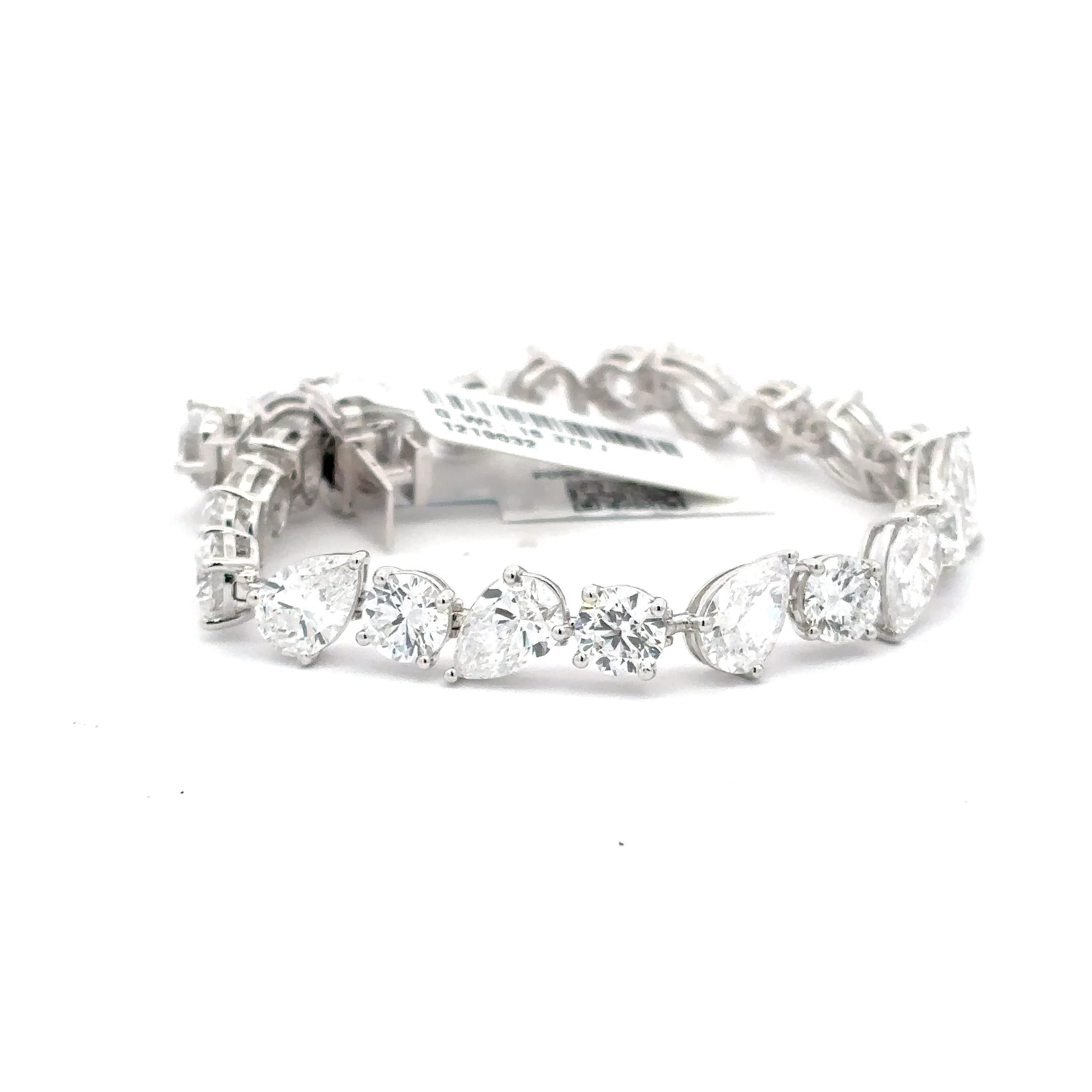 Mixed Cut Diamond Tennis Bracelet in White Gold 5