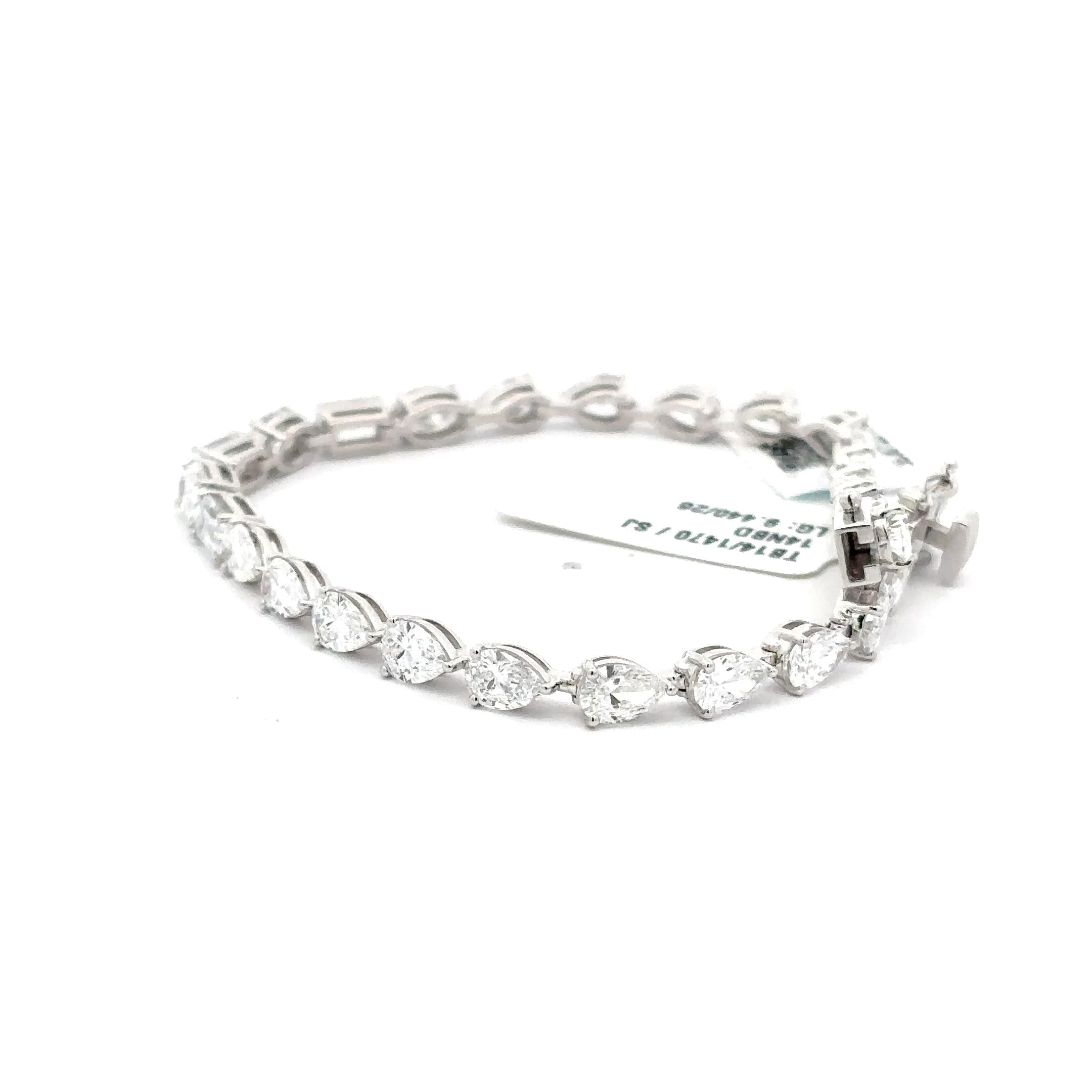 Multi-Shape Diamond Tennis Bracelet in White Gold 3