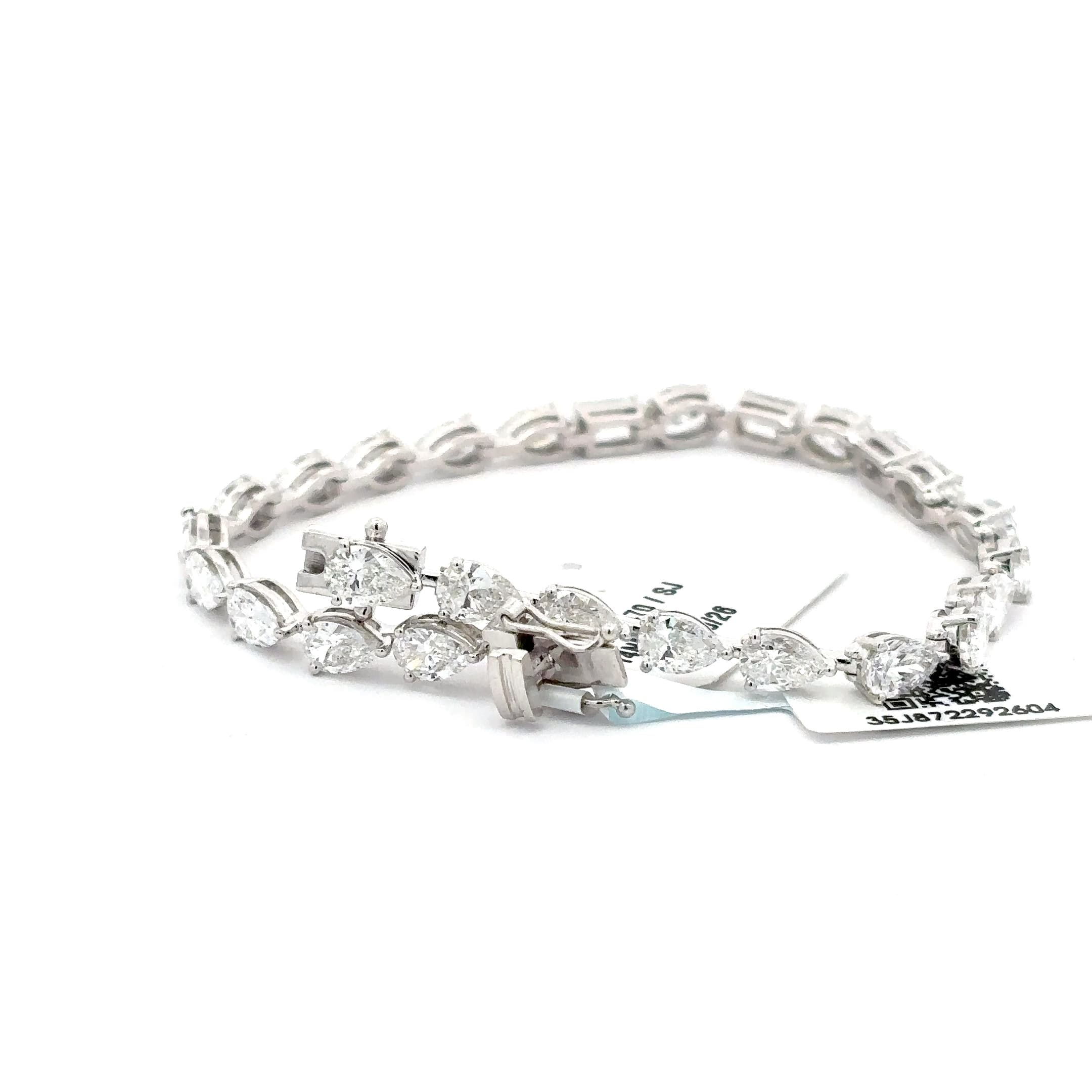 Multi-Shape Diamond Tennis Bracelet in White Gold 4